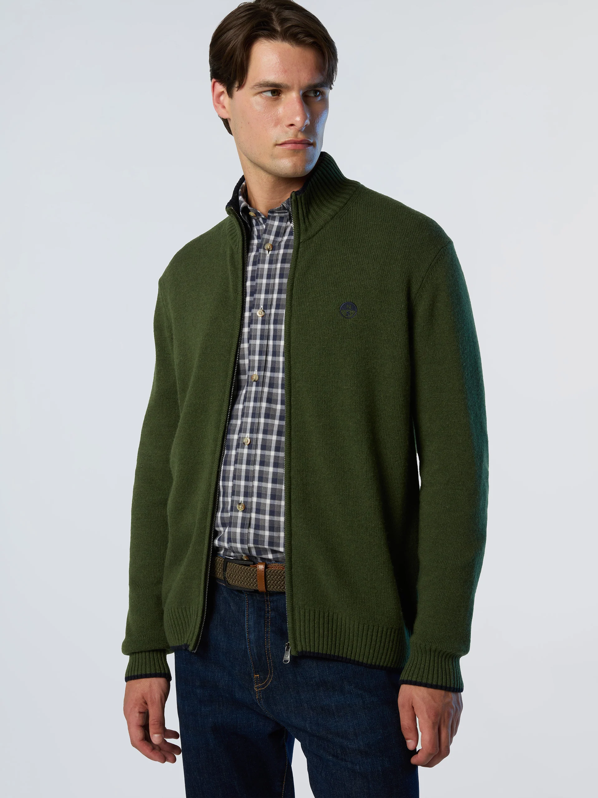 Cashmere blend zip-through sweater - Image 2