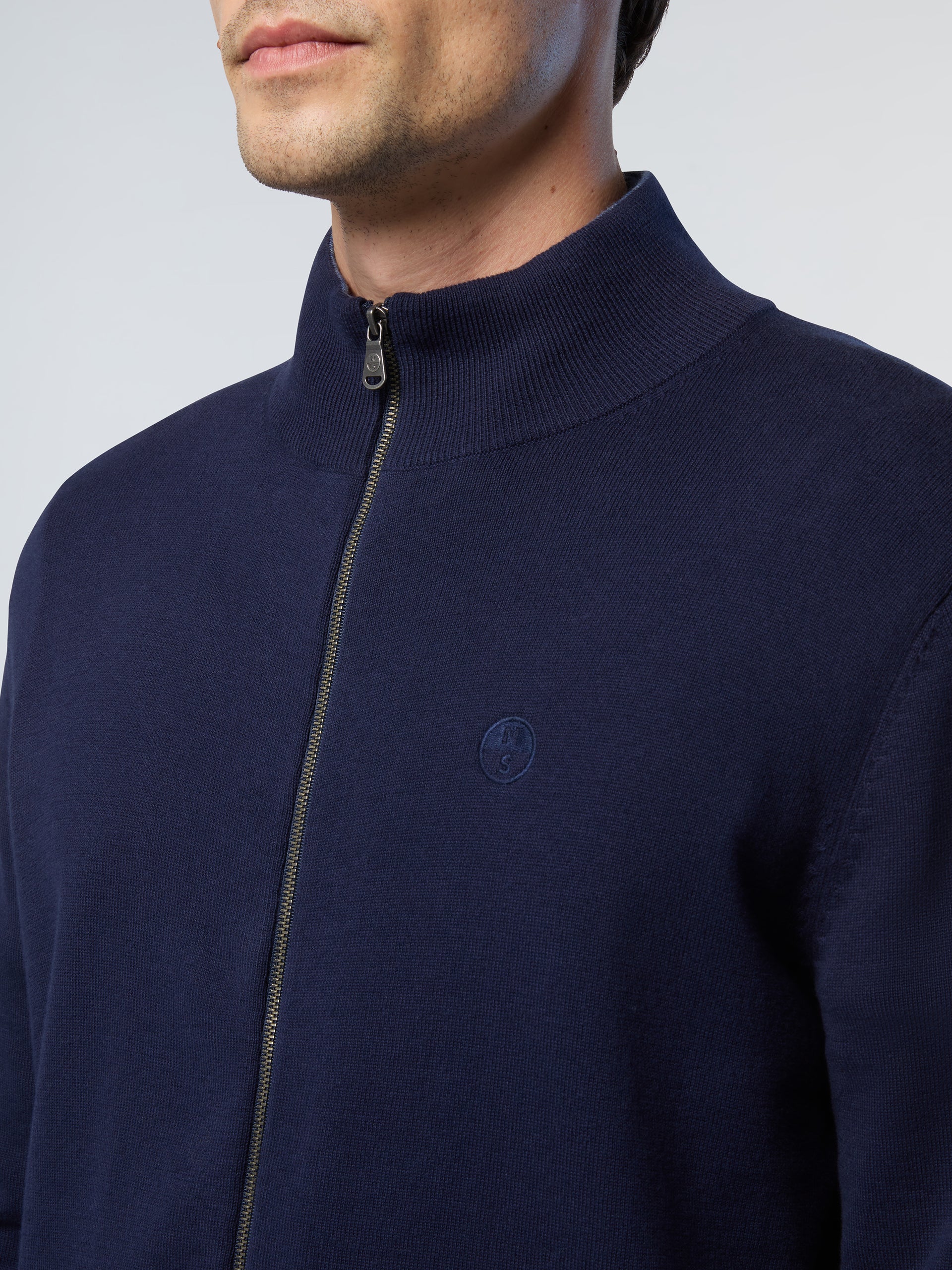 Full-zip sweater with embroidered logo - Image 12