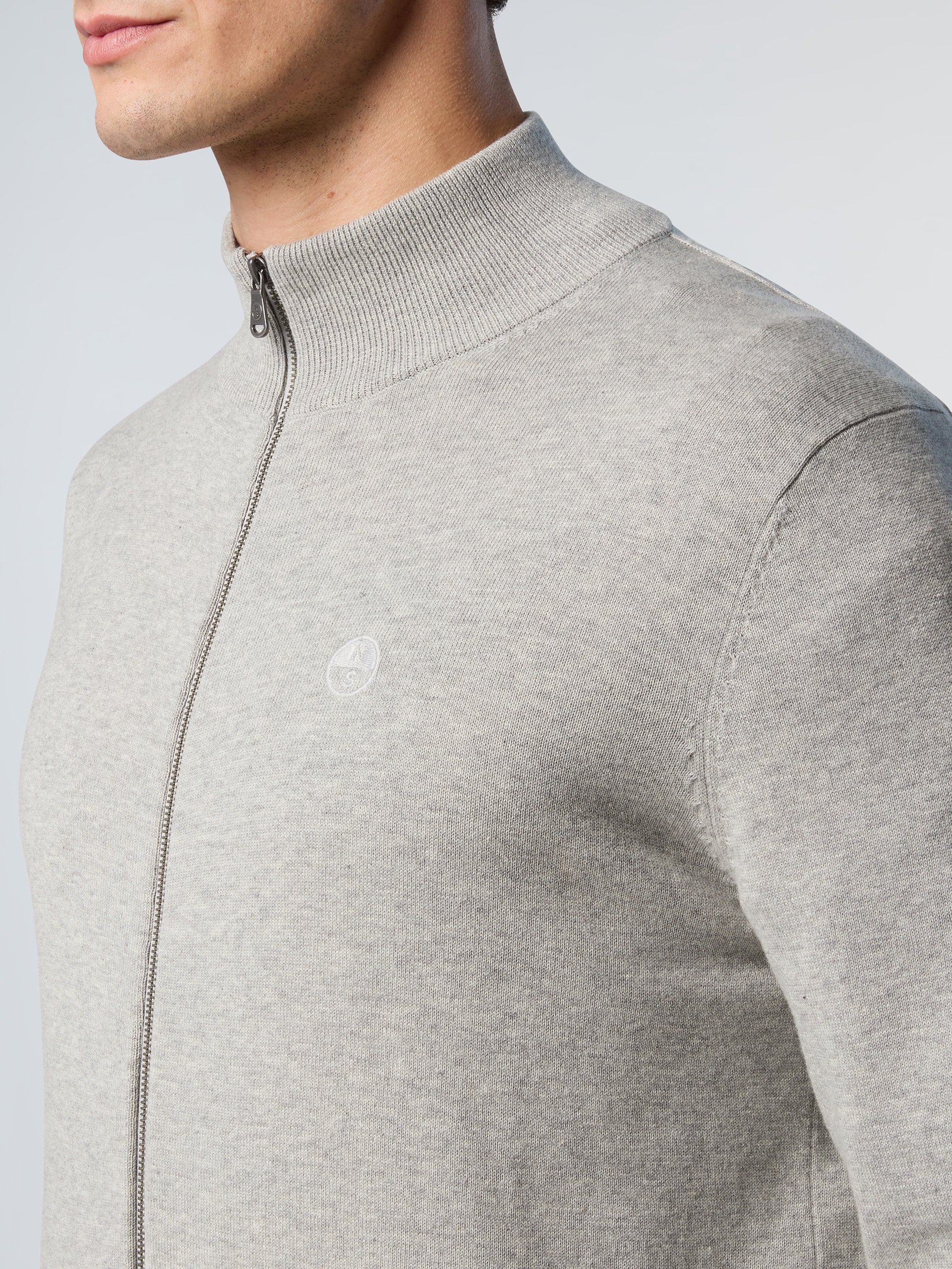 Full-zip sweater with embroidered logo - Image 18