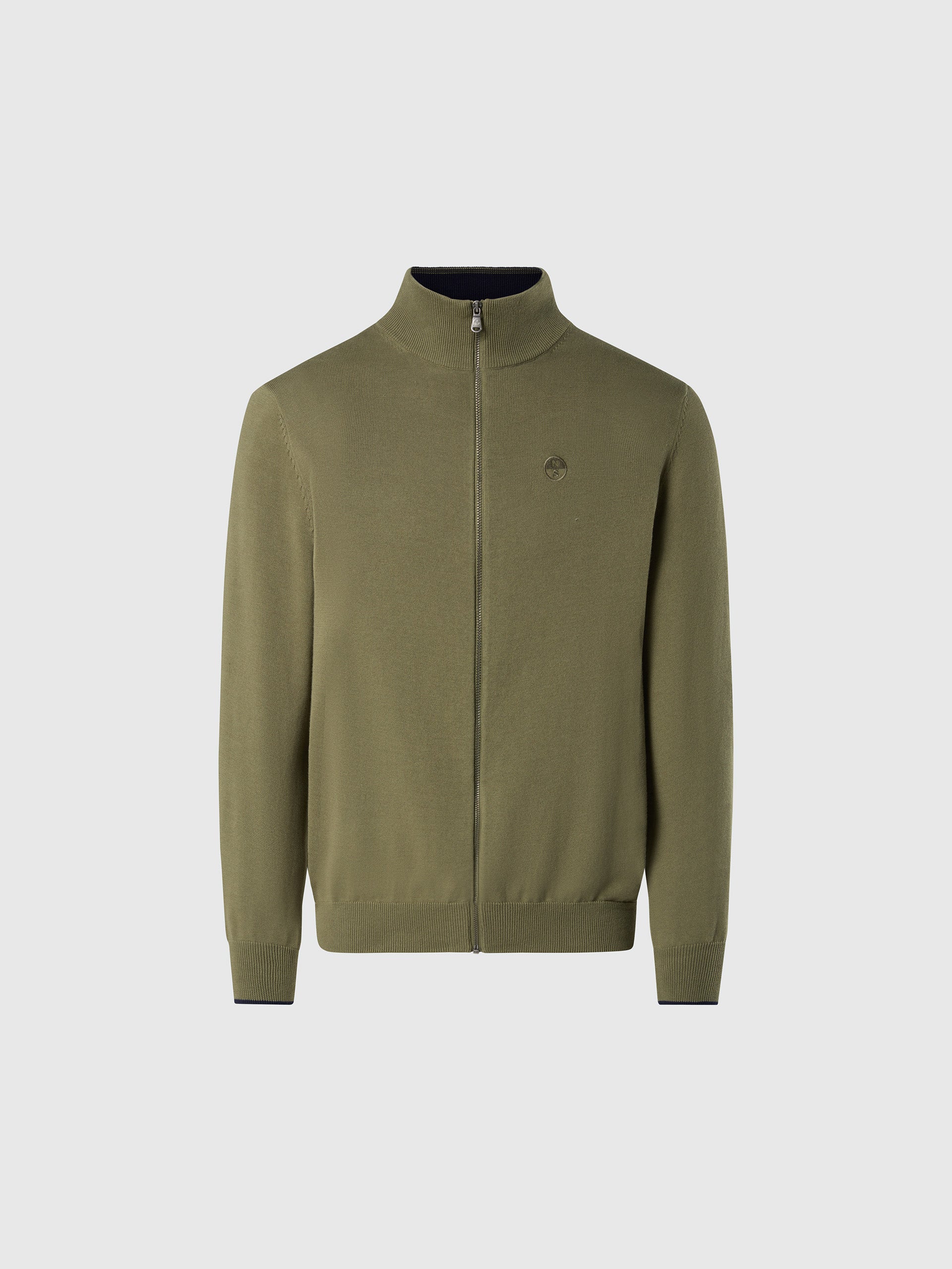 Full-zip sweater with embroidered logo - Image 3