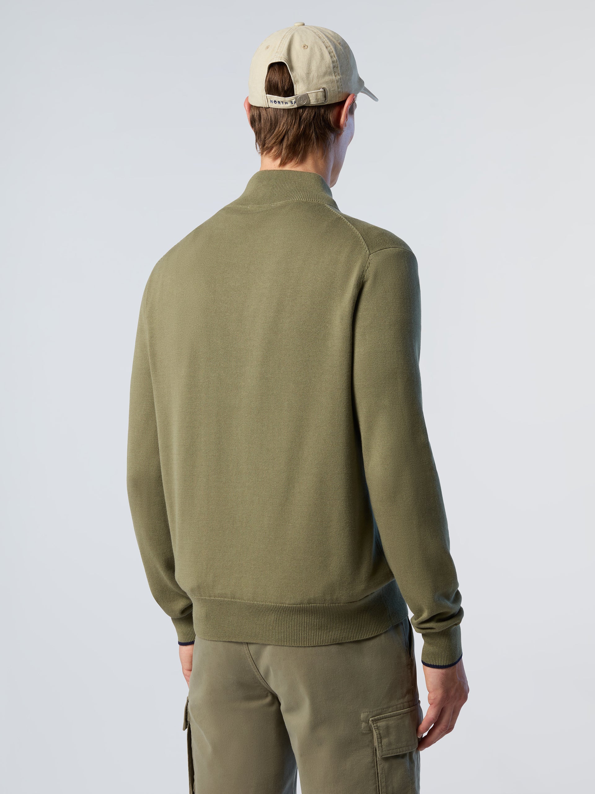 Full-zip sweater with embroidered logo - Image 4
