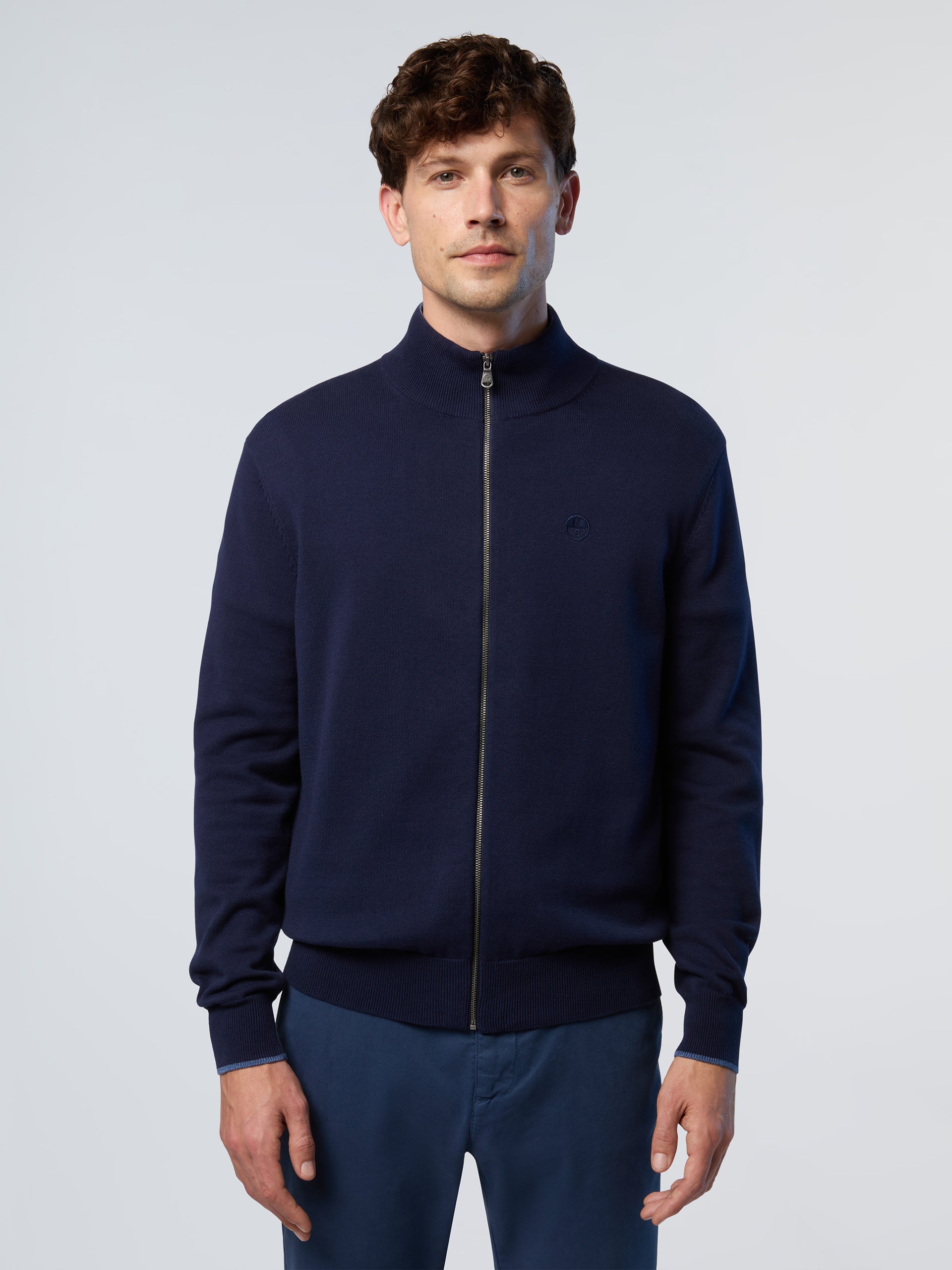 Full-zip sweater with embroidered logo - Image 7