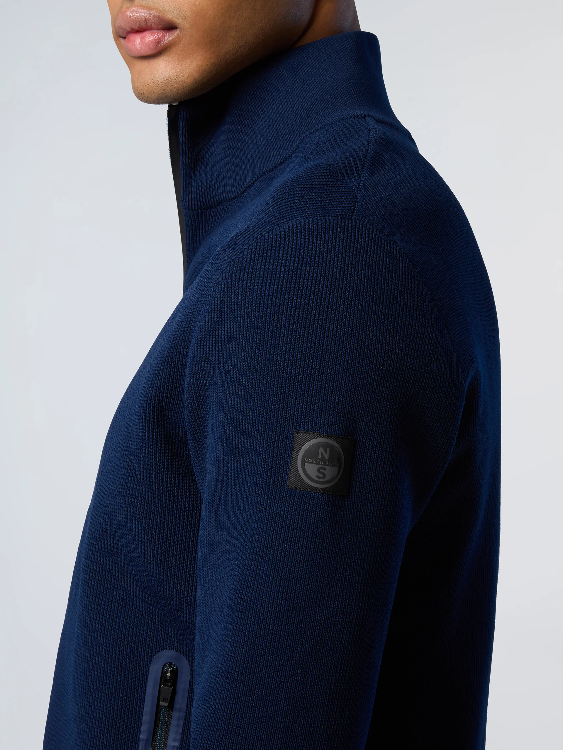 Technical knit full-zip sweater - Image 12