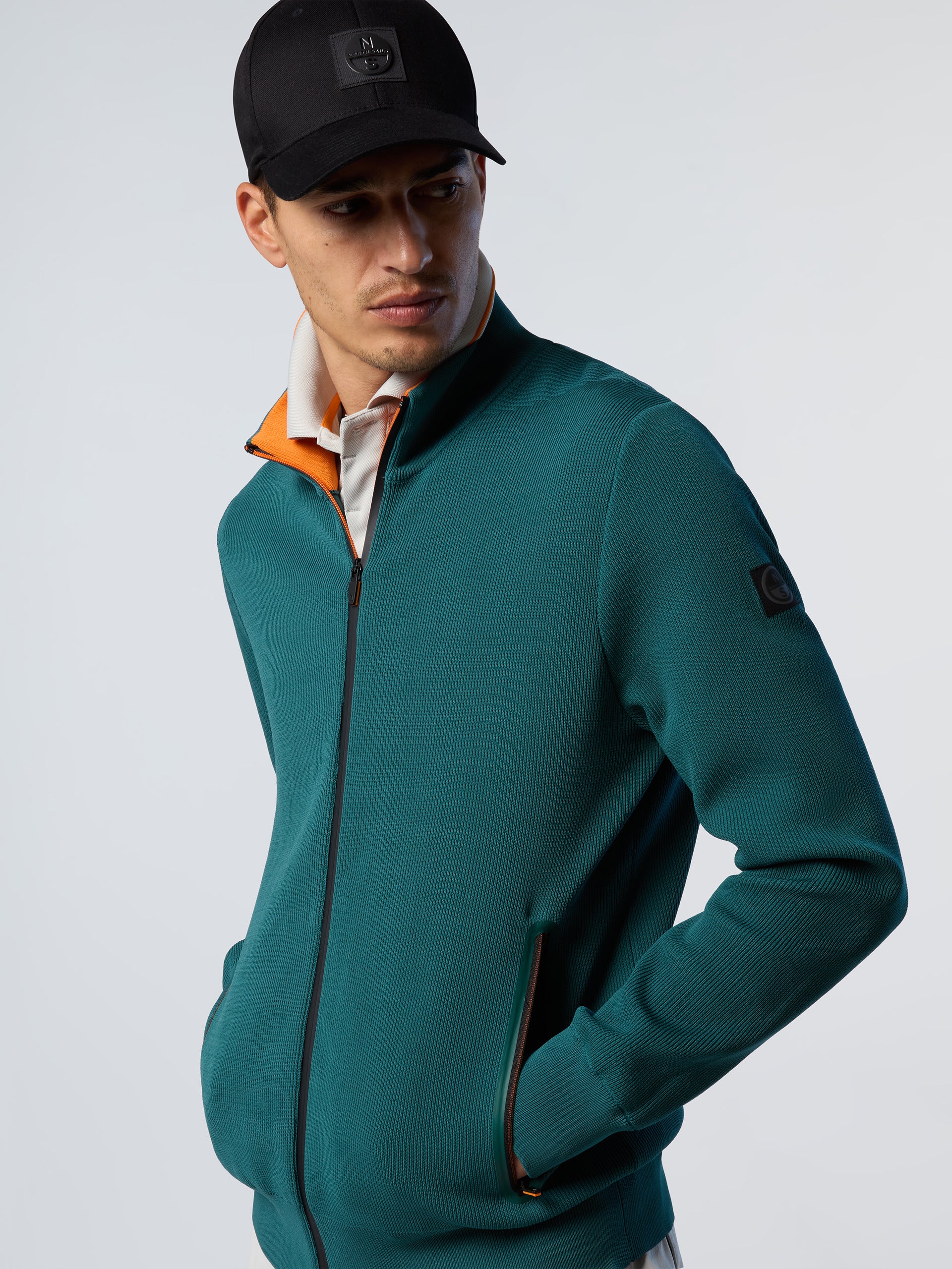 Technical knit full-zip sweater - Image 2