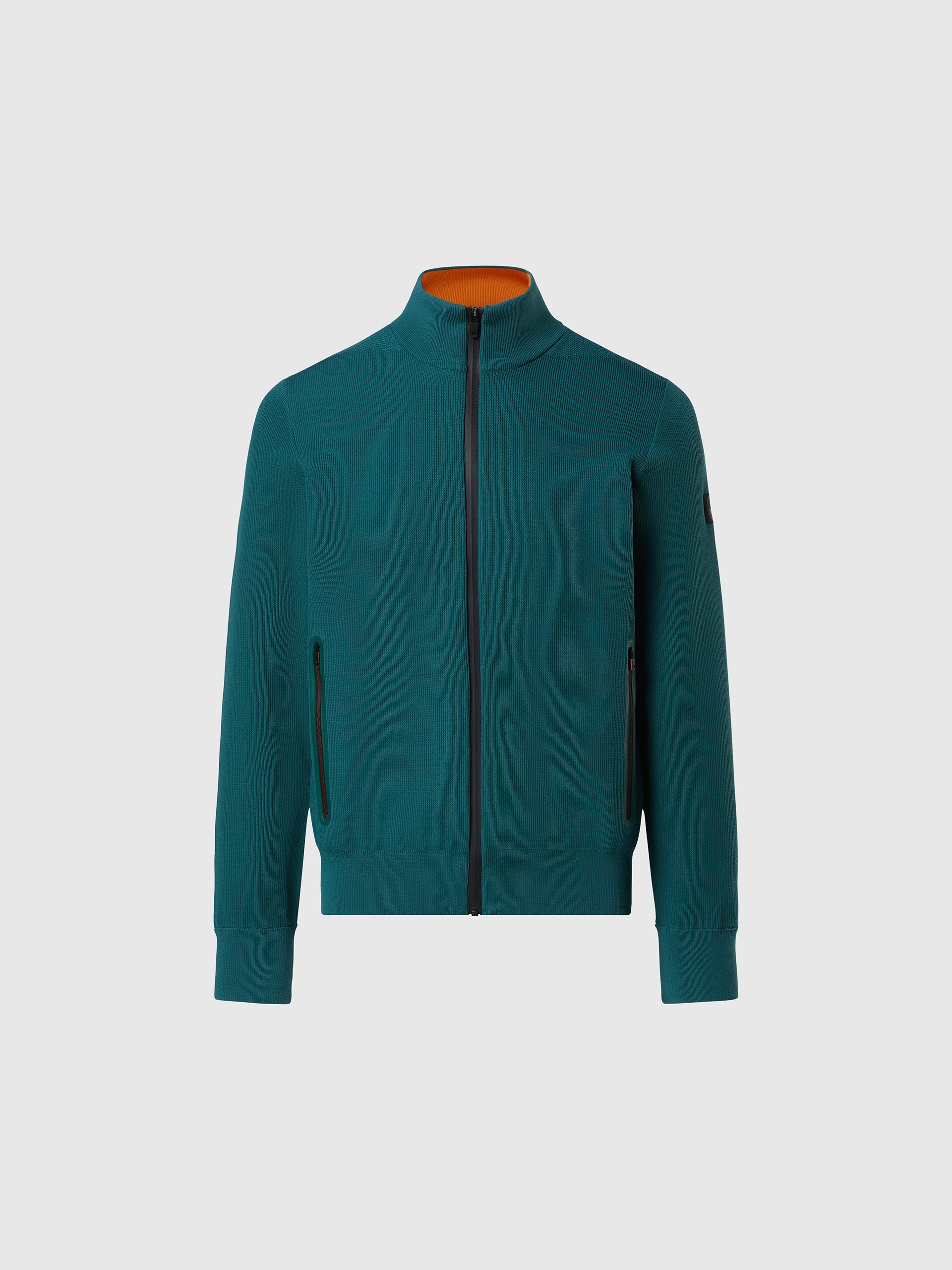 Technical knit full-zip sweater - Image 3