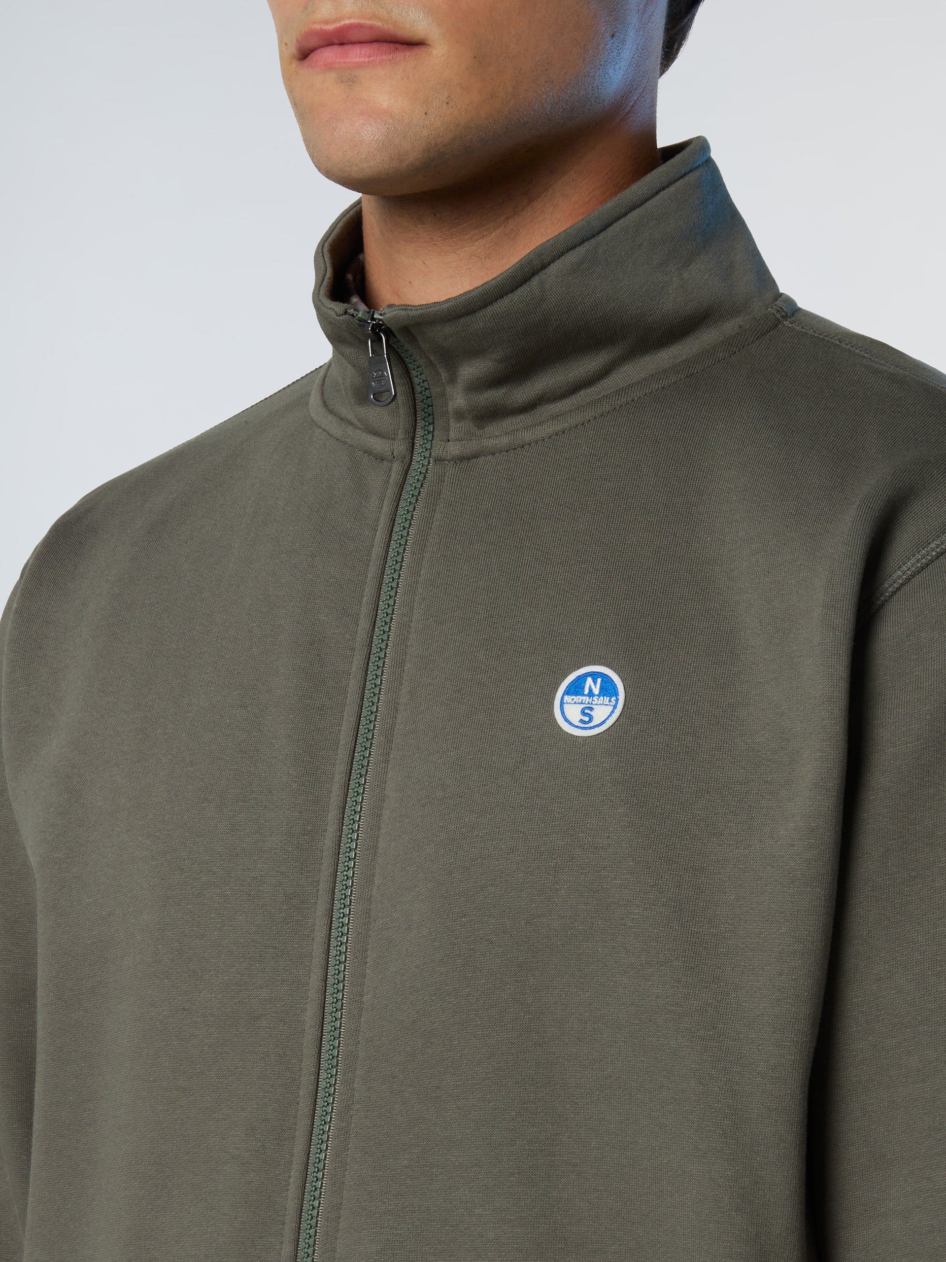 Full-zip sweatshirt with logo patch - Image 11