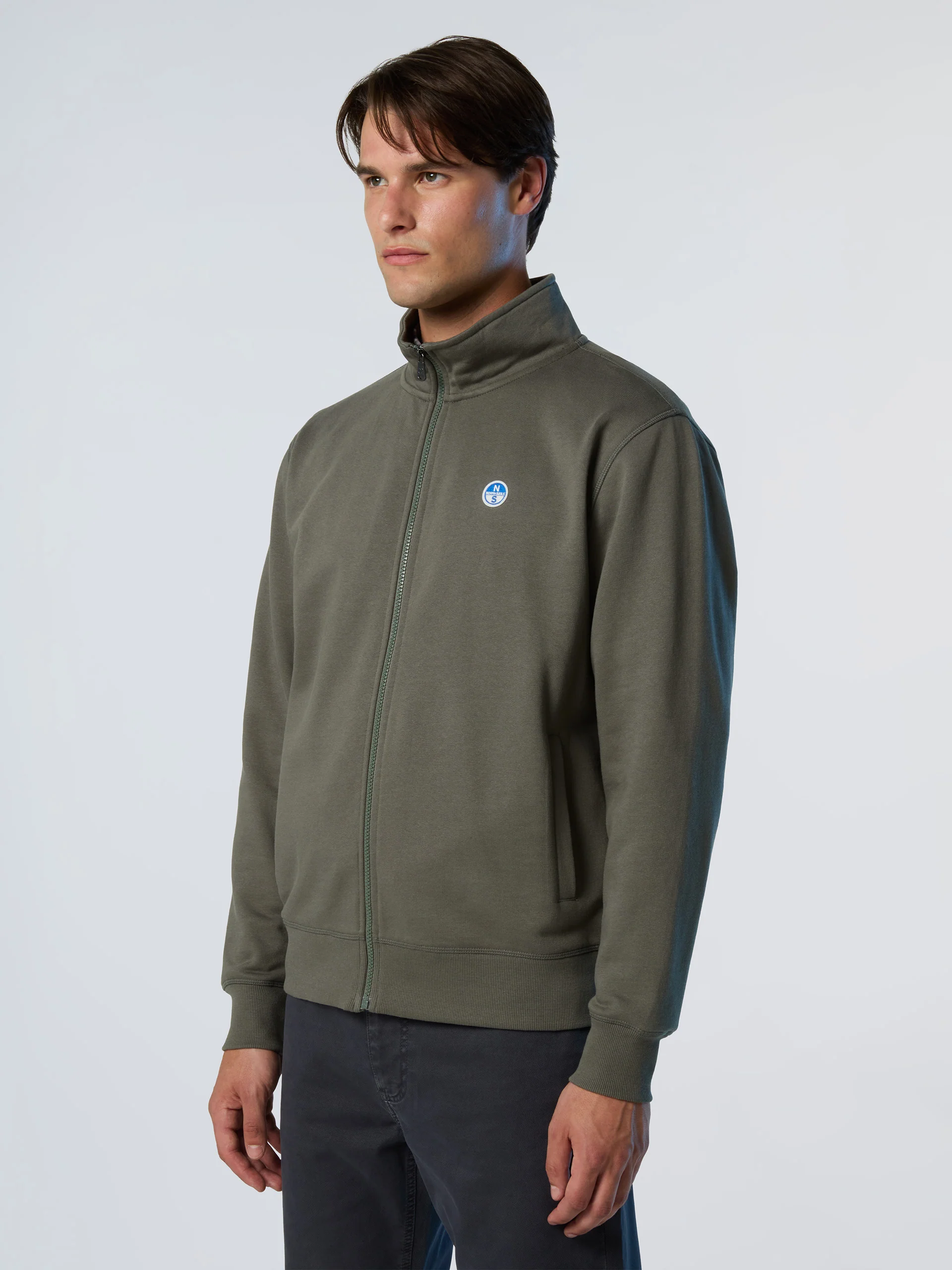 Full-zip sweatshirt with logo patch - Image 6