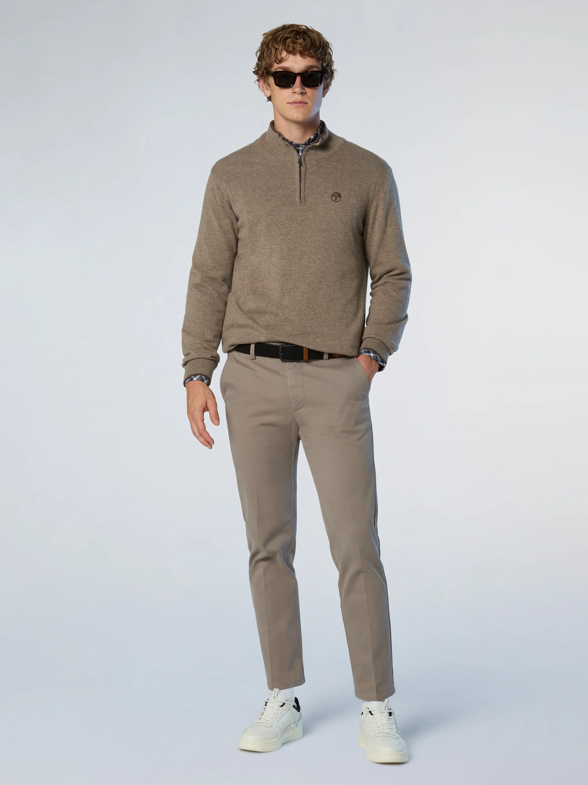Cashmere blend half-zip sweater - Image 30