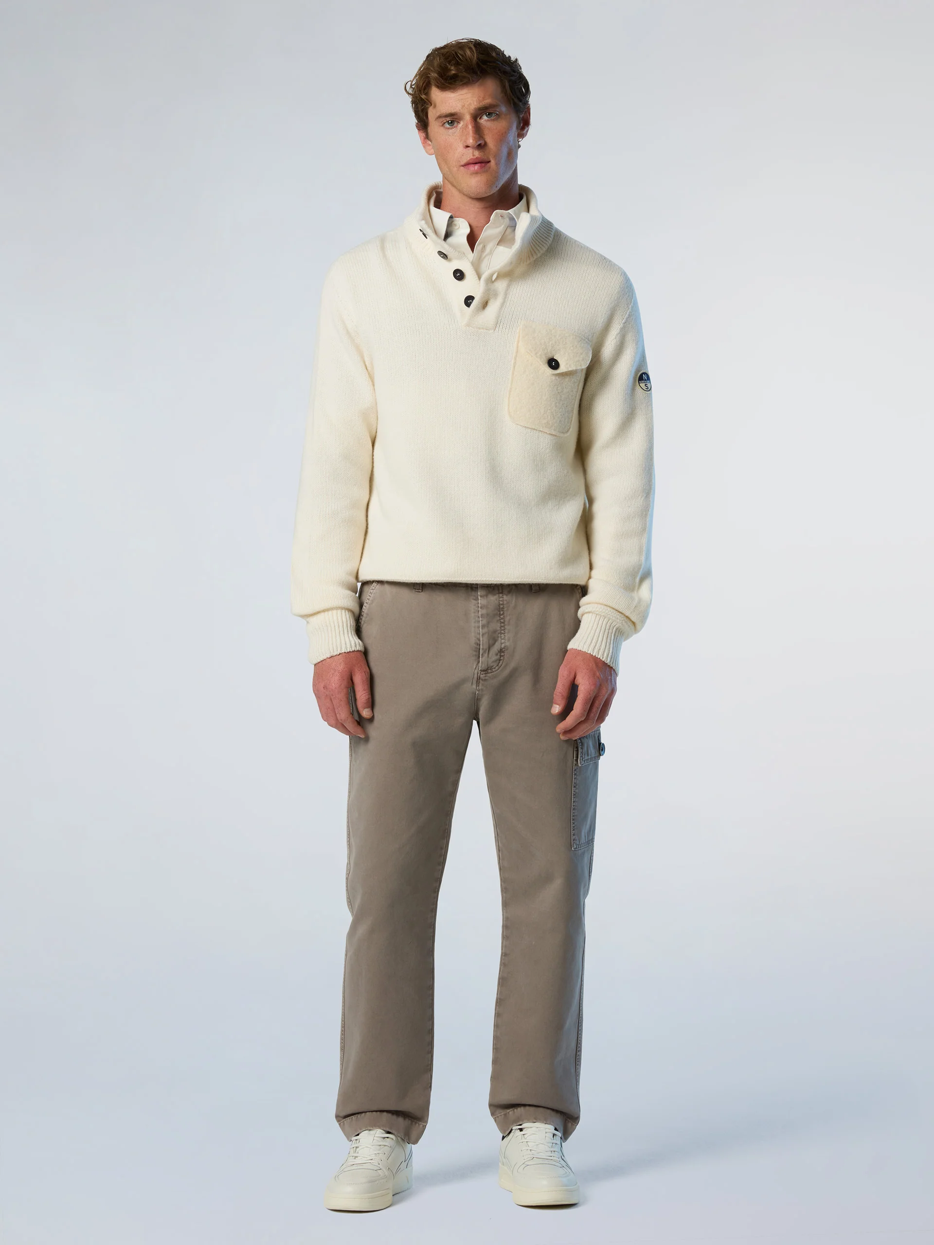 Archive button-front sweater - Image 5