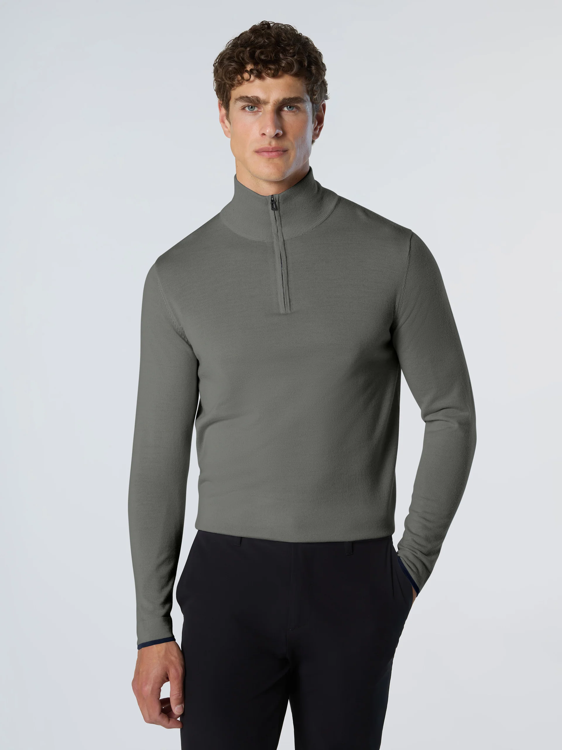 Half-zip sweater with slits - Image 24