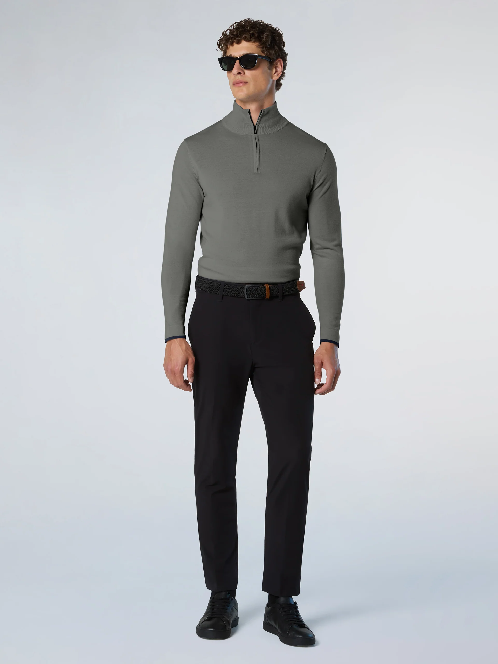 Half-zip sweater with slits - Image 26