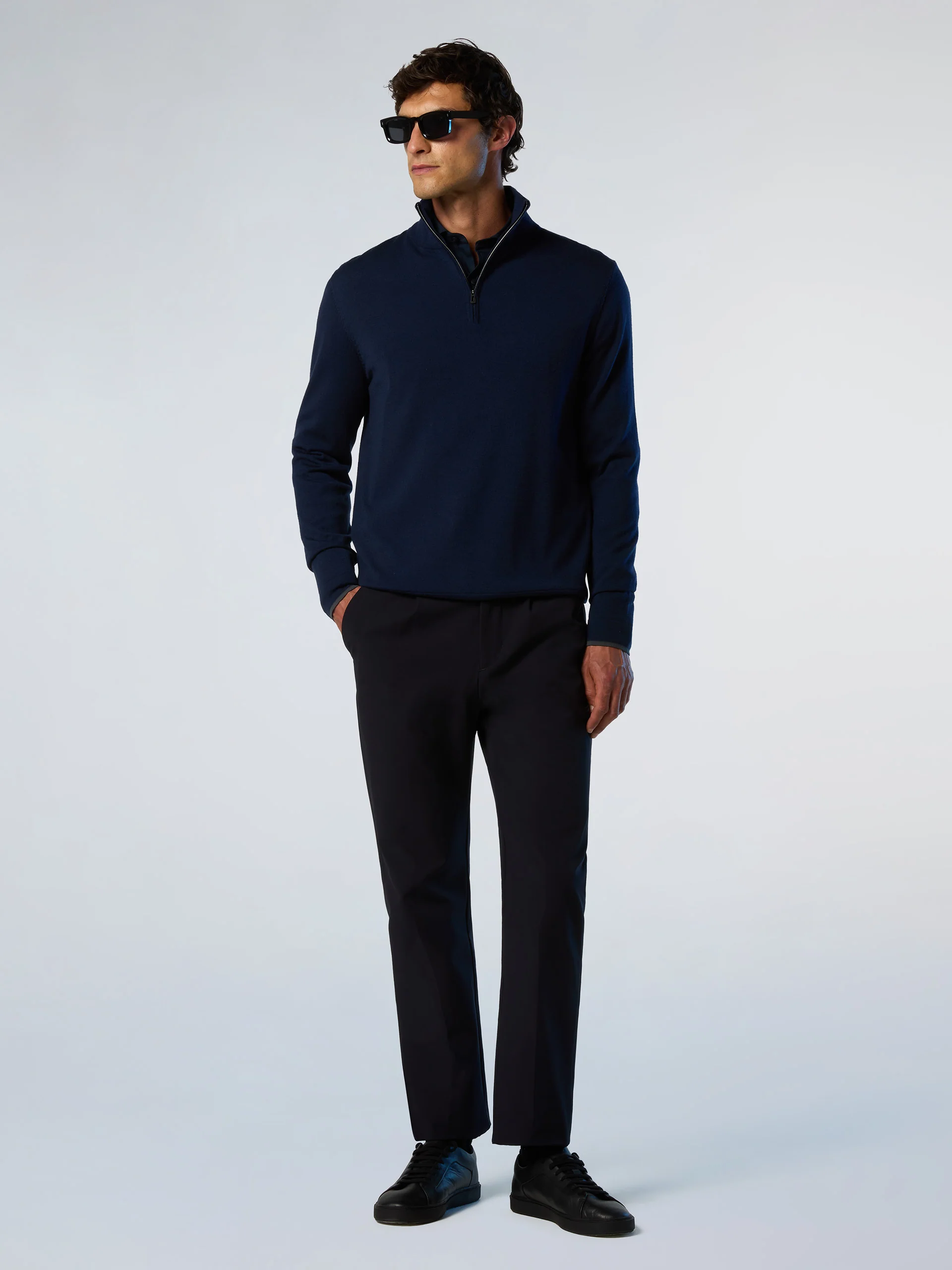 Half-zip sweater with slits - Image 5
