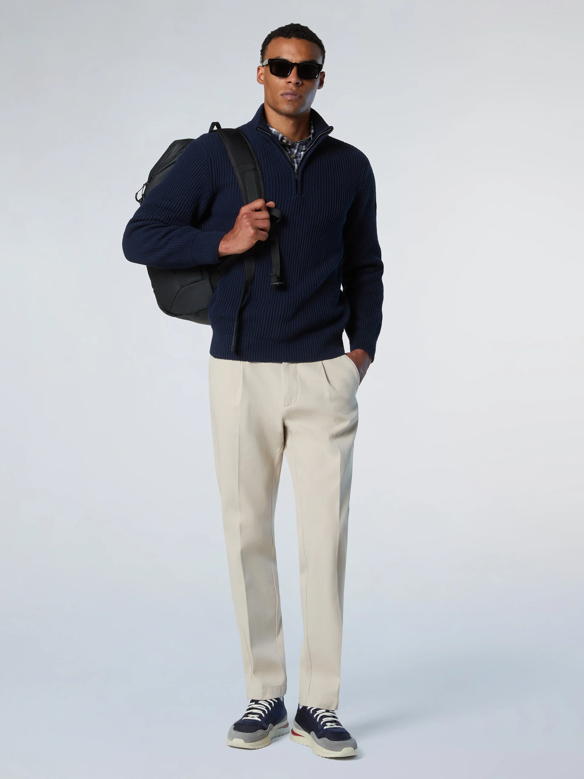 Fisherman's rib half-zip sweater - Image 11
