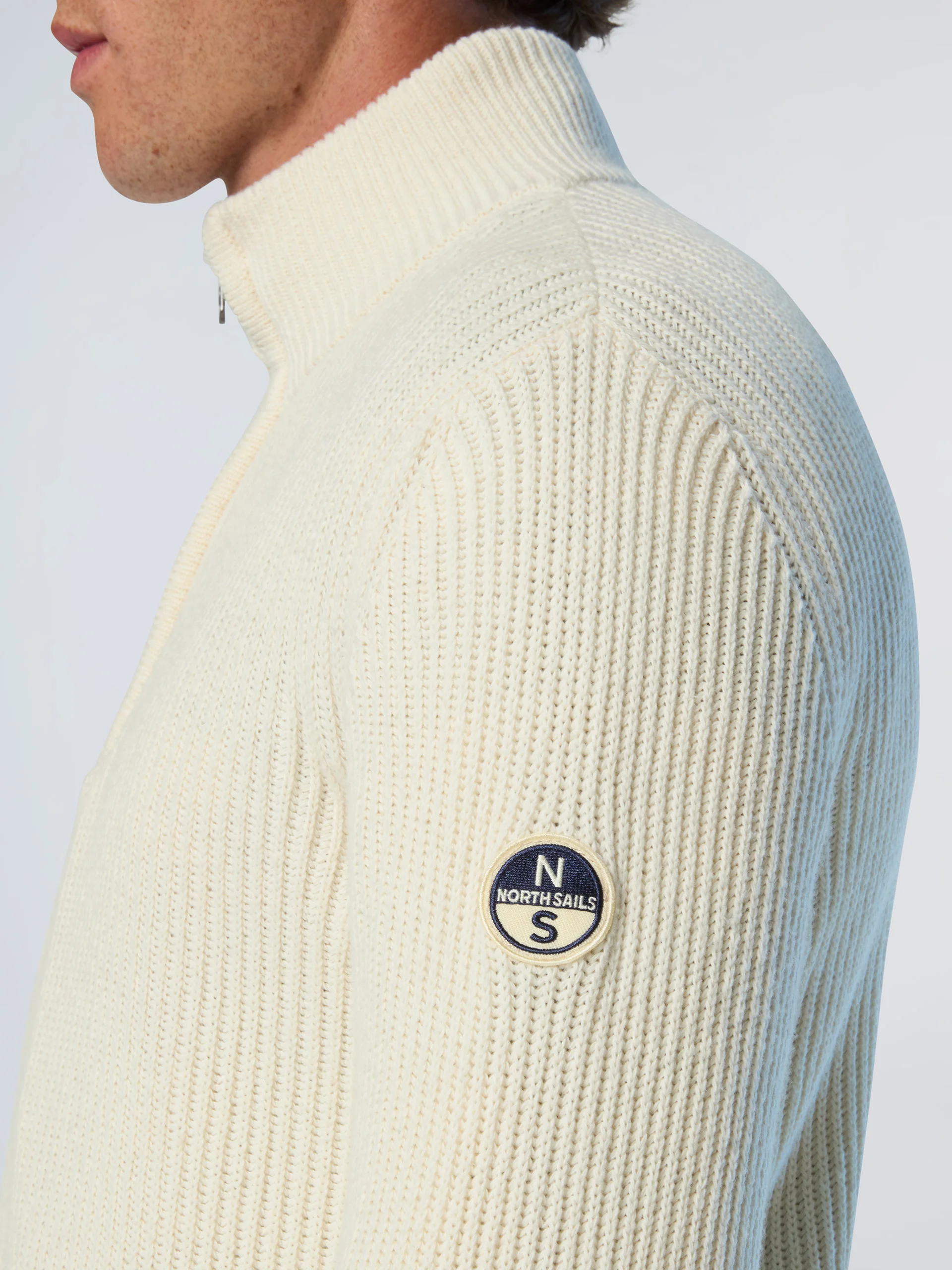 Fisherman's rib half-zip sweater - Image 6