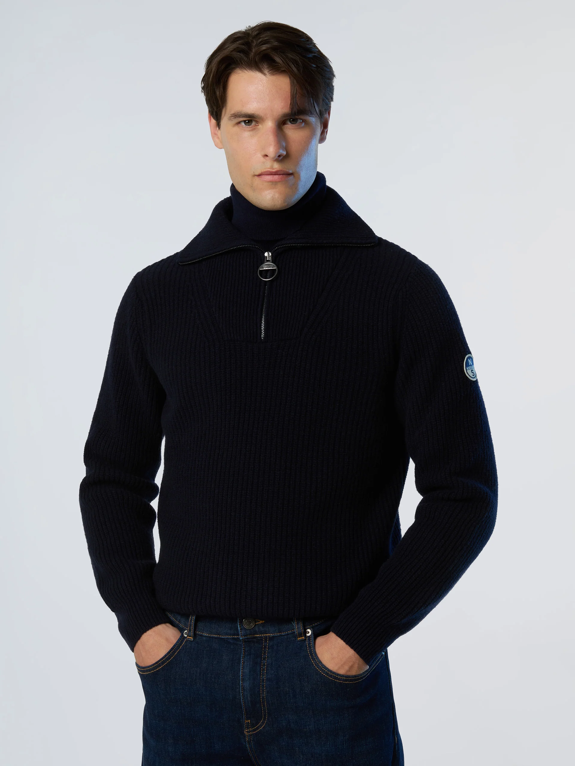 Archive trucker sweater