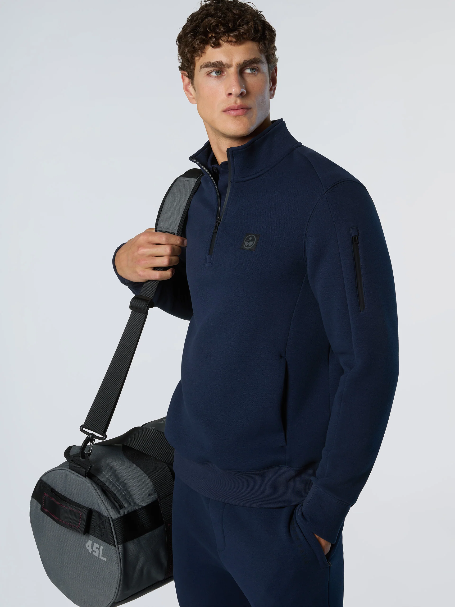 Piqué scuba half-zip sweatshirt - Image 10