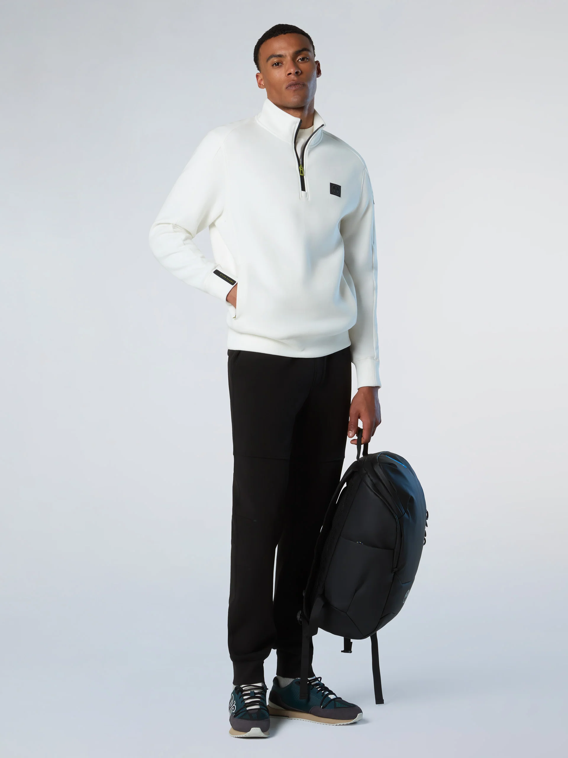 Piqué scuba half-zip sweatshirt - Image 5