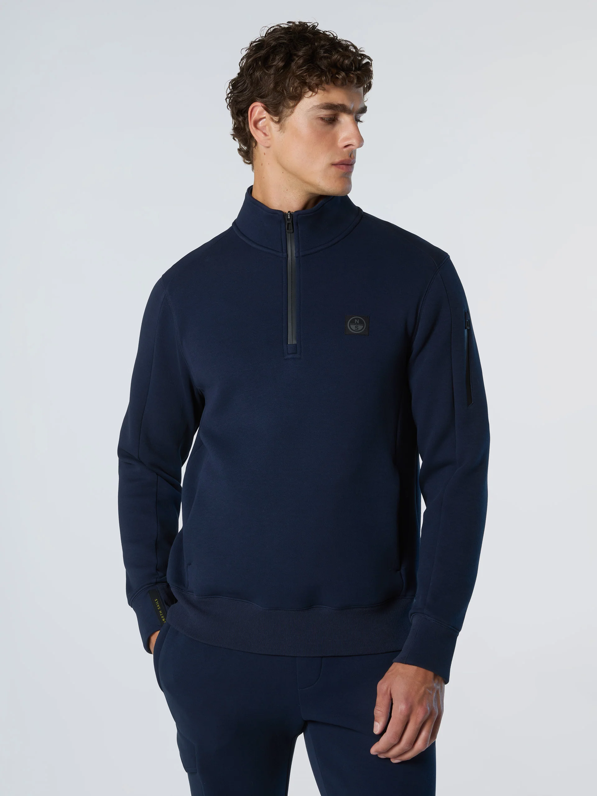 Piqué scuba half-zip sweatshirt - Image 9