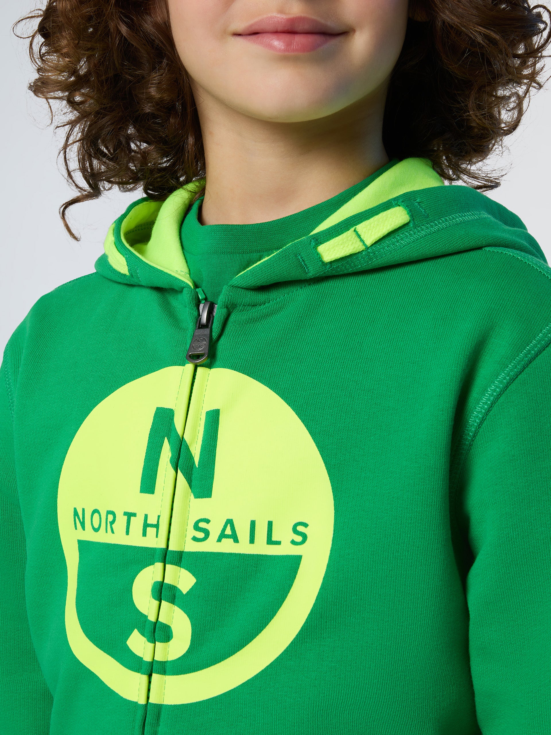 Zipper hoodie with maxi logo - Image 18