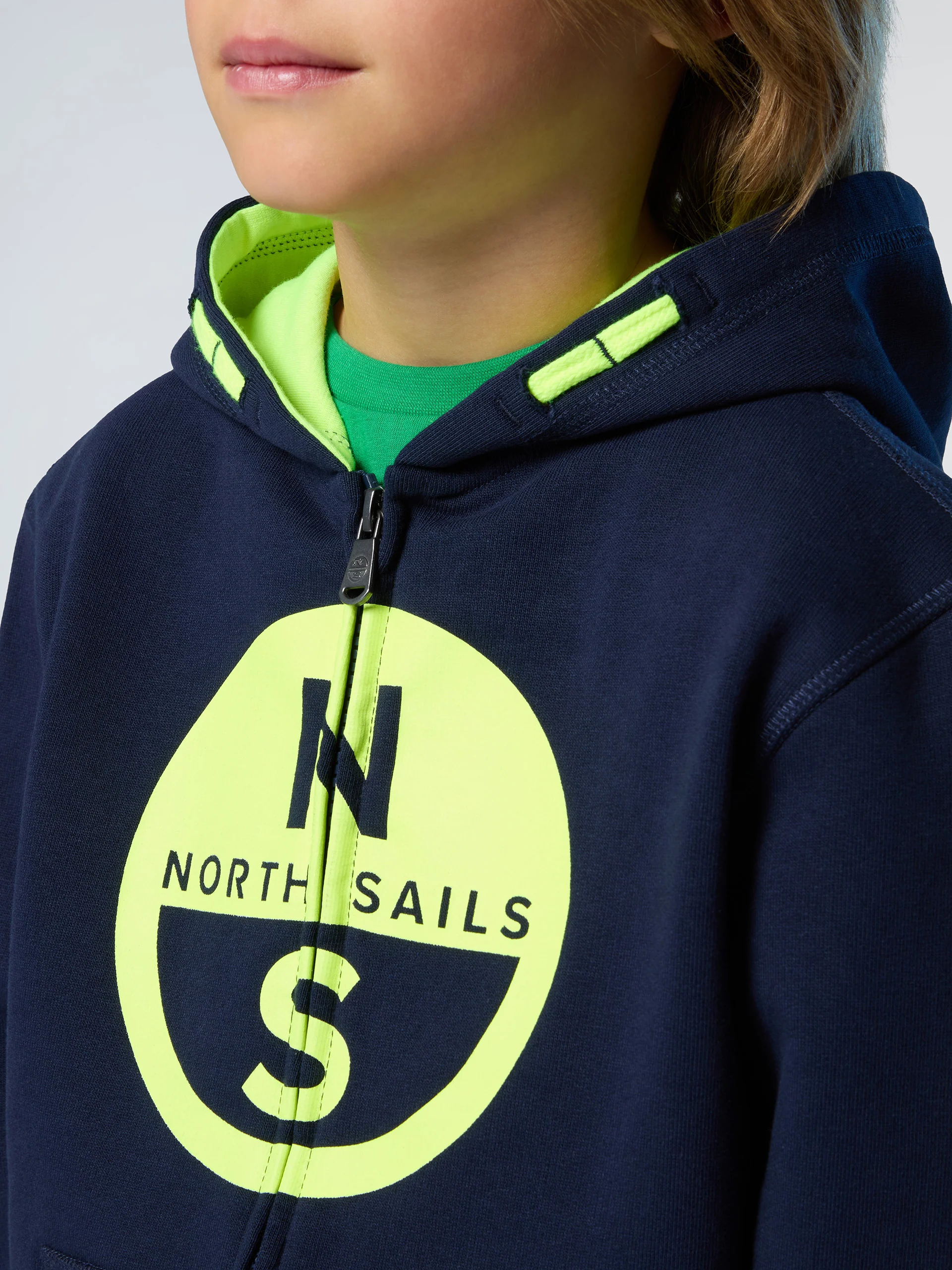 Zipper hoodie with maxi logo - Image 26