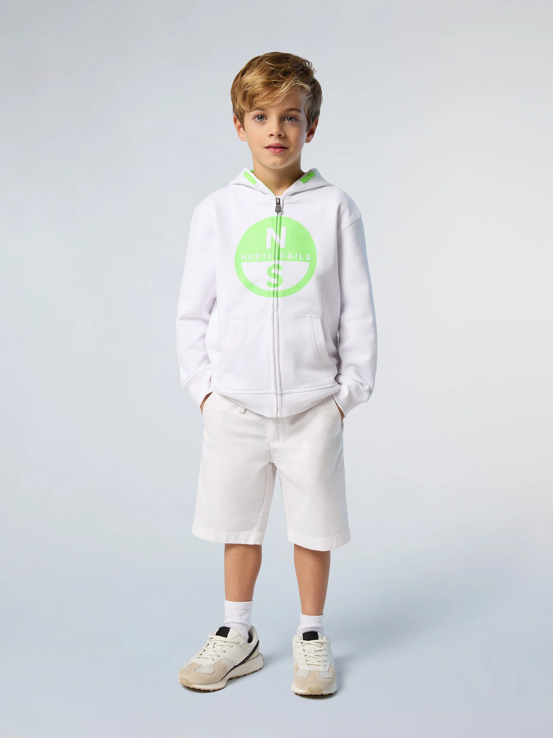 Zipper hoodie with maxi logo - Image 5