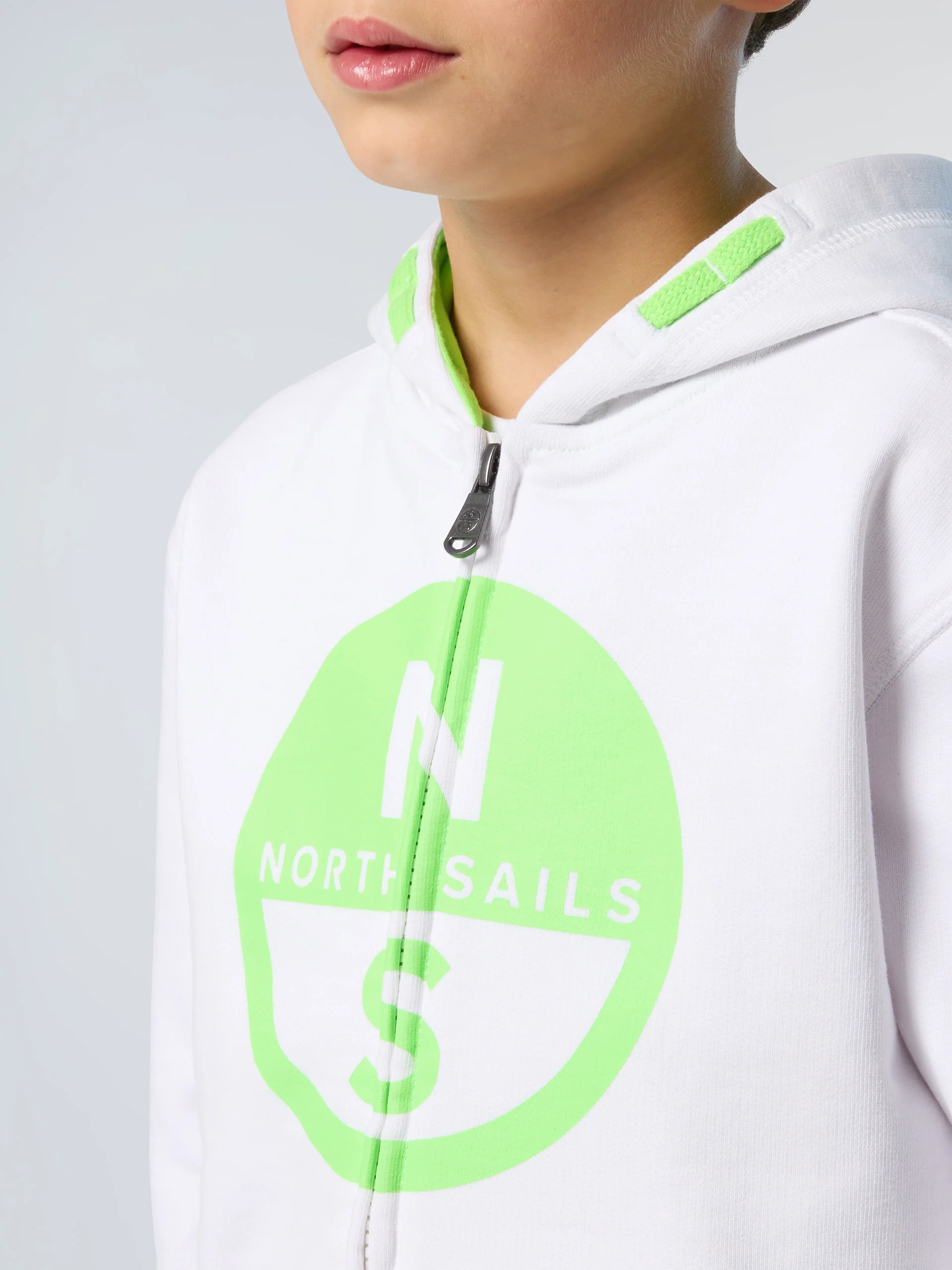 Zipper hoodie with maxi logo - Image 6