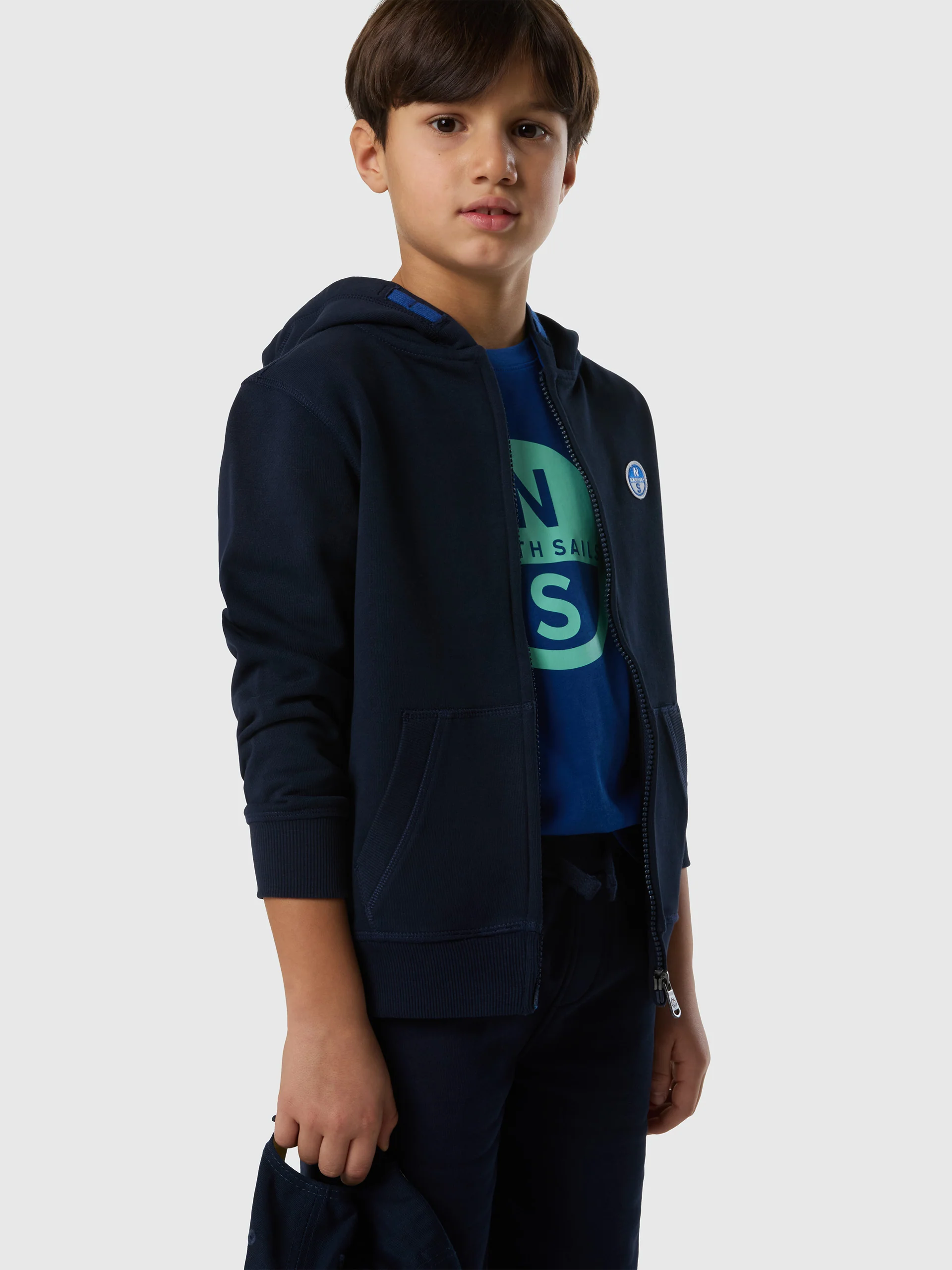 Full-zip hoodie with logo patch - Image 13