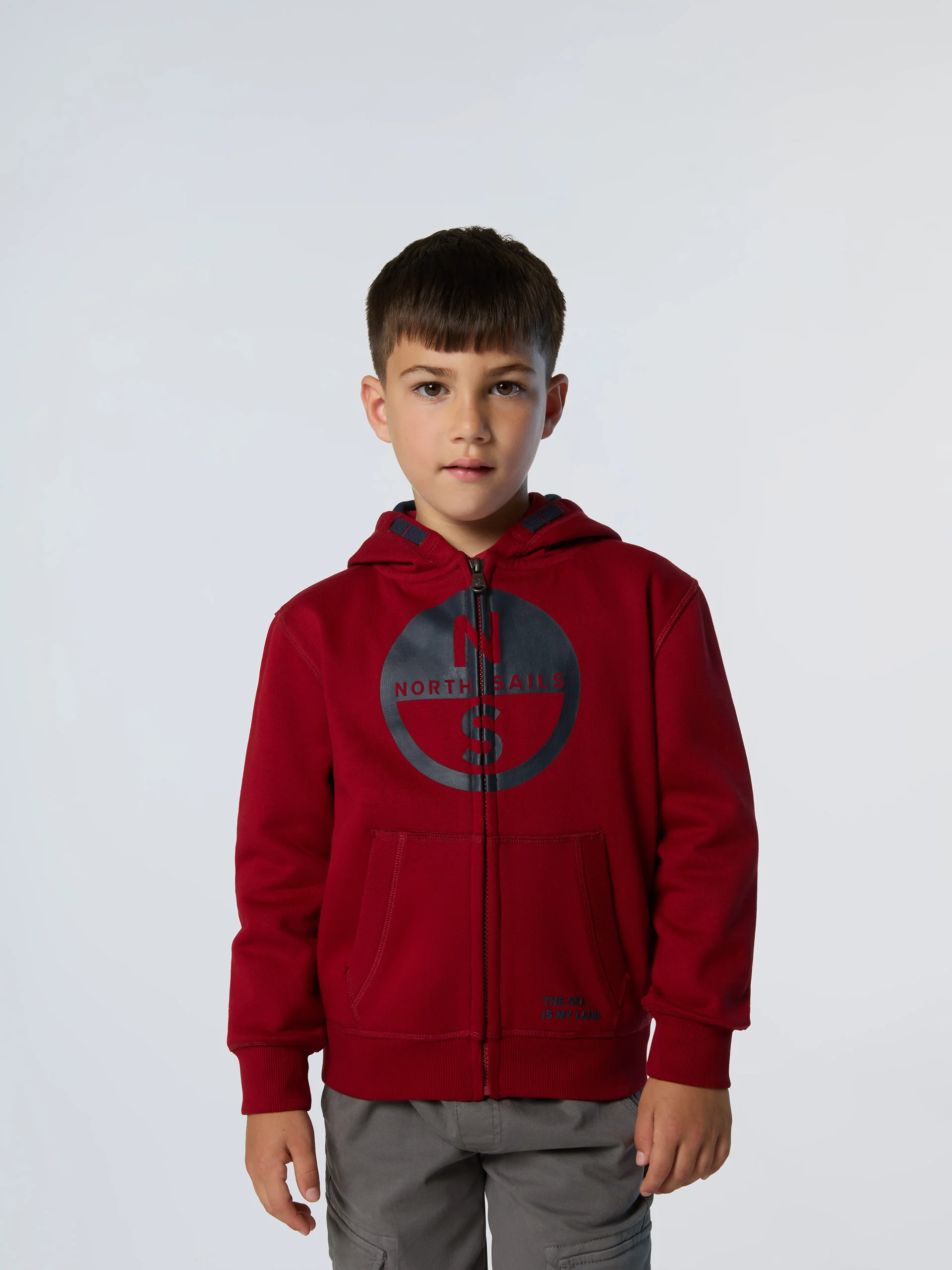 Full-zip hoodie with maxi logo