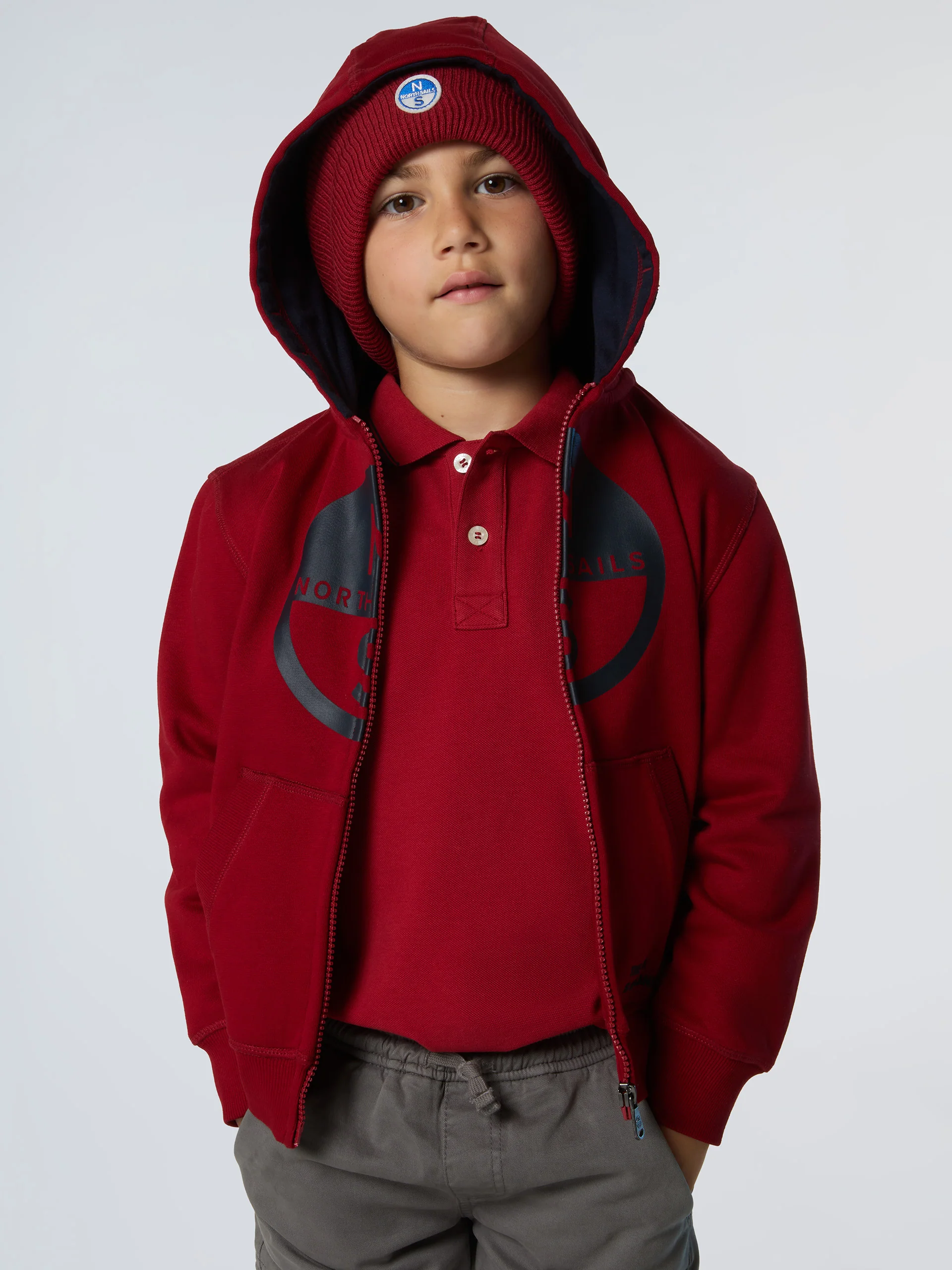 Full-zip hoodie with maxi logo - Image 2