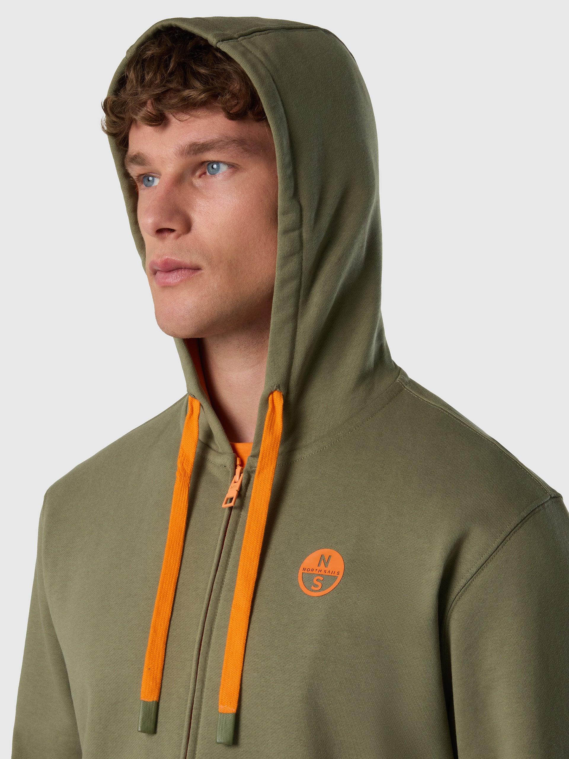 Full-zip hoodie with contrast logo - Image 12