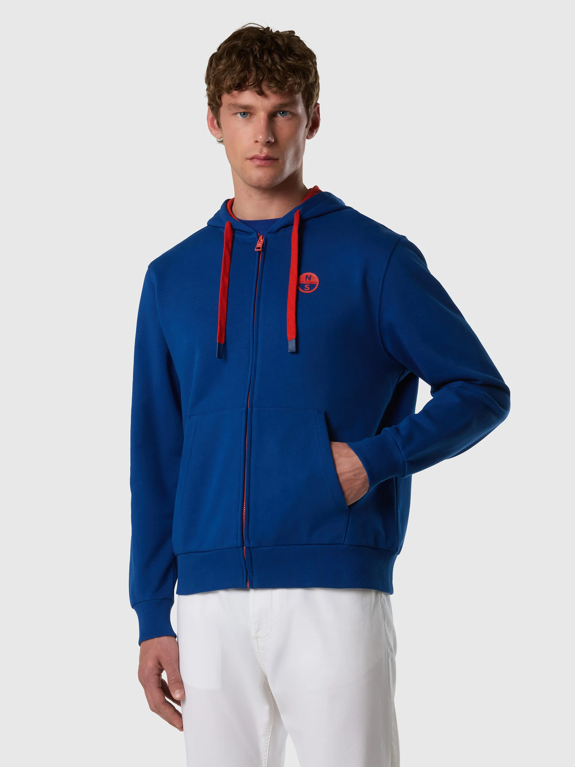 Full-zip hoodie with contrast logo - Image 13