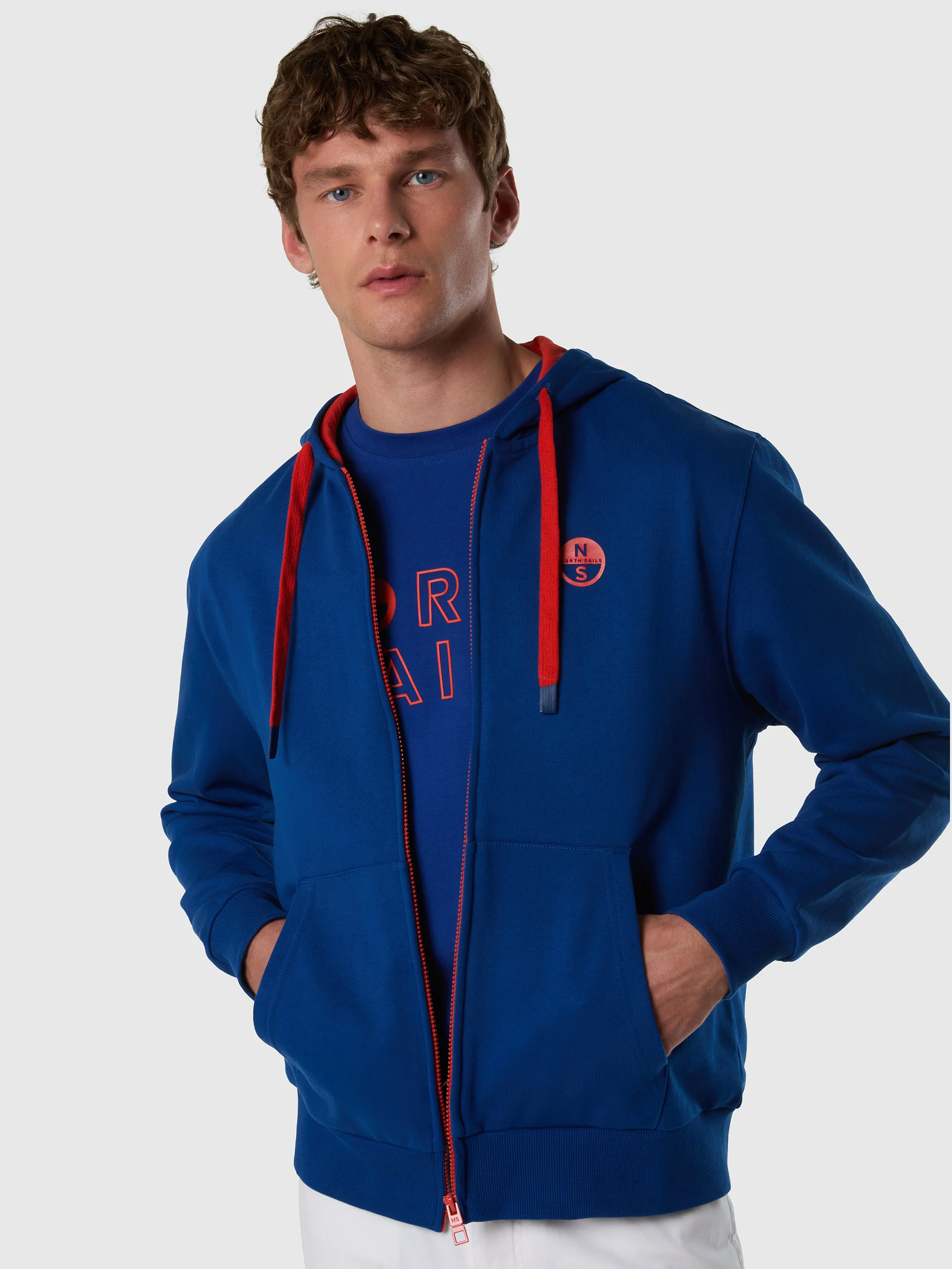Full-zip hoodie with contrast logo - Image 14