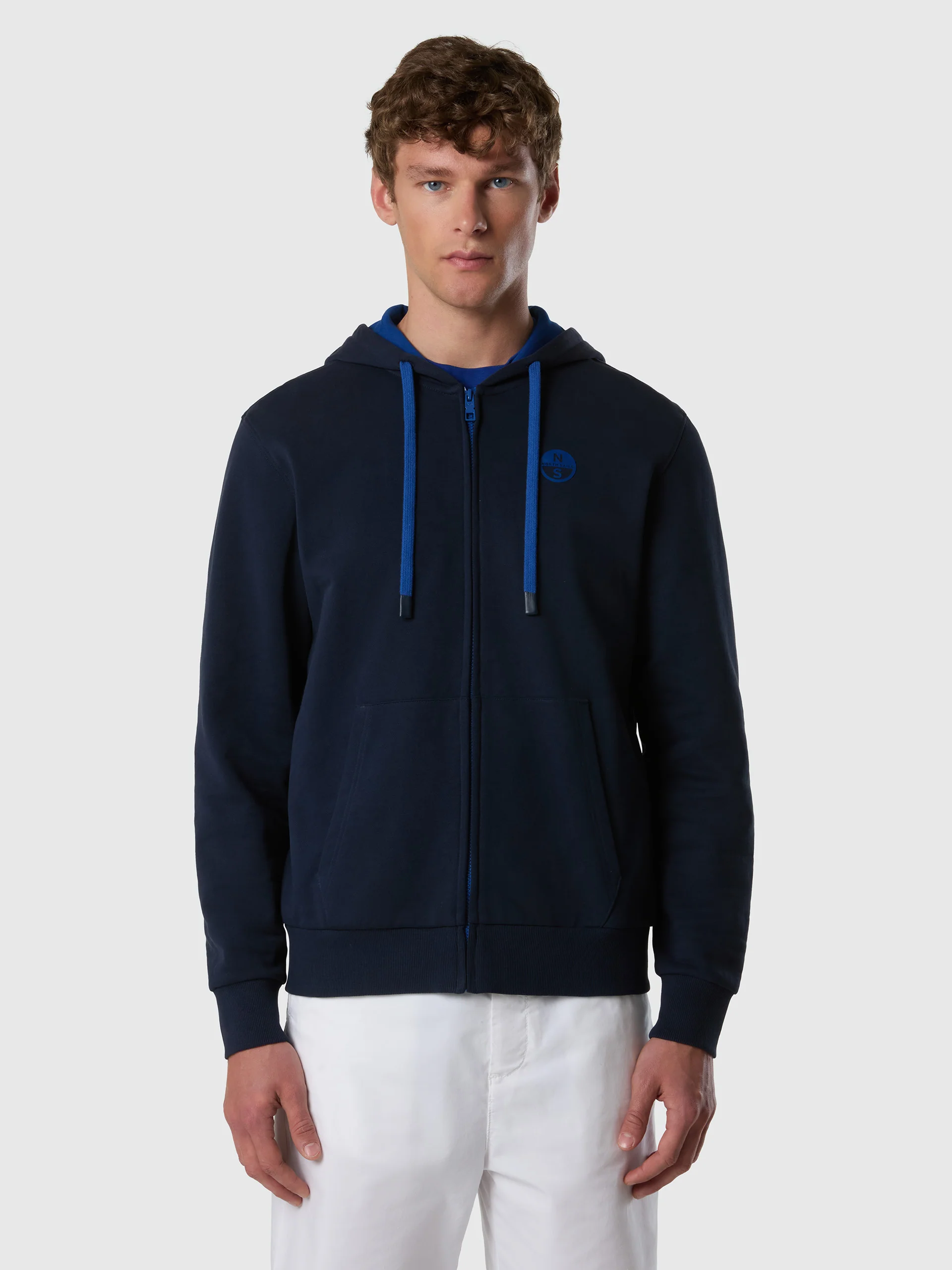 Full-zip hoodie with contrast logo - Image 19