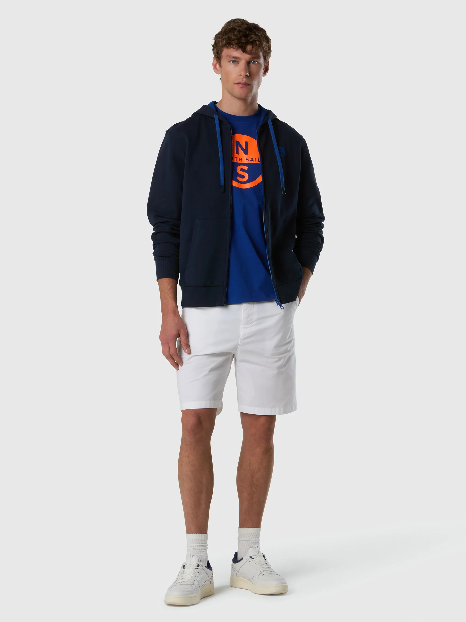 Full-zip hoodie with contrast logo - Image 23