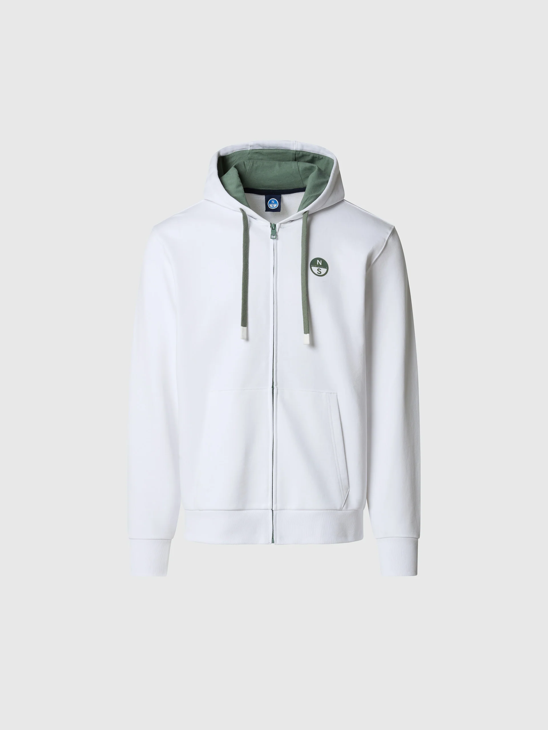 Full-zip hoodie with contrast logo - Image 3