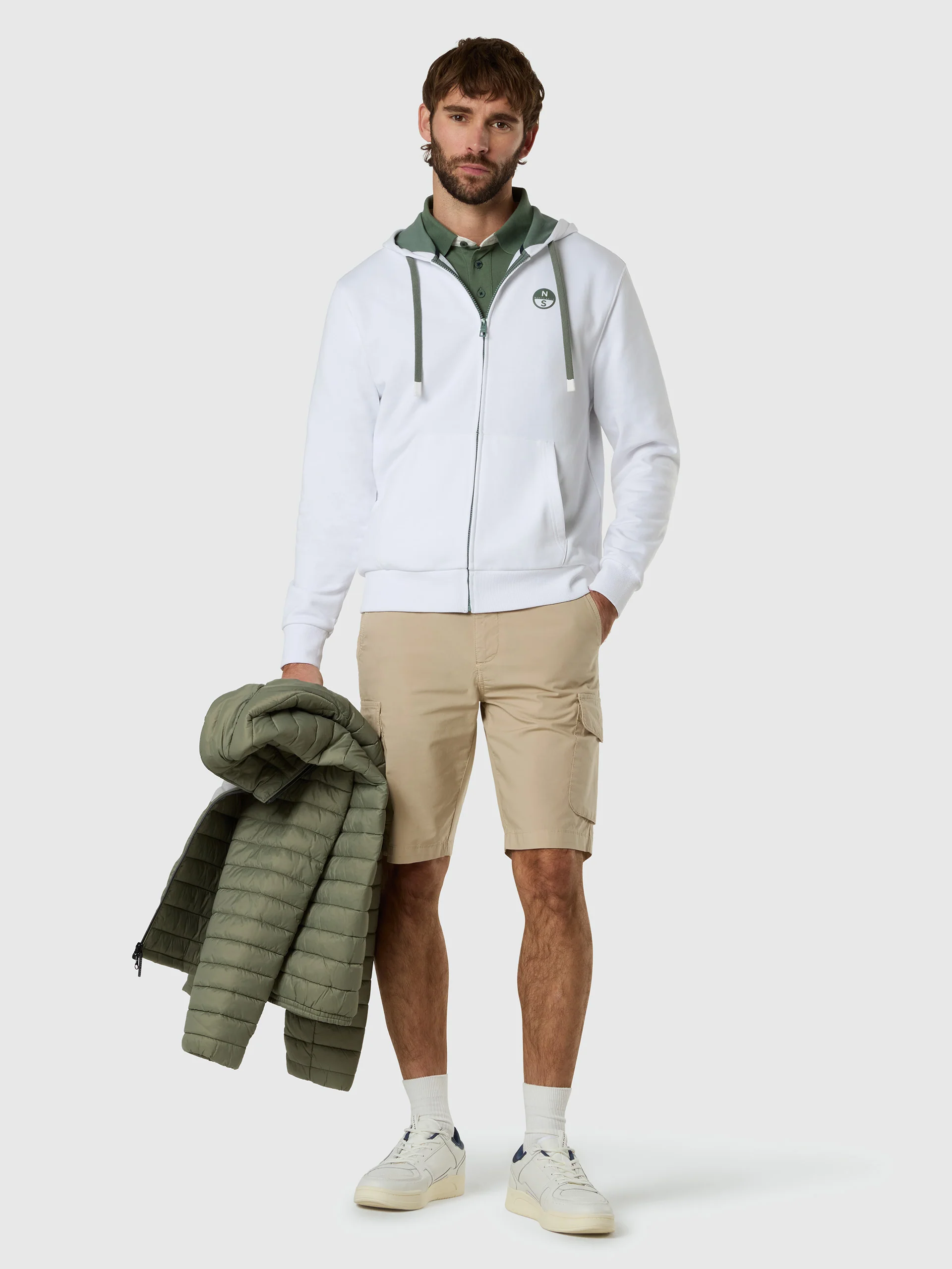 Full-zip hoodie with contrast logo - Image 5