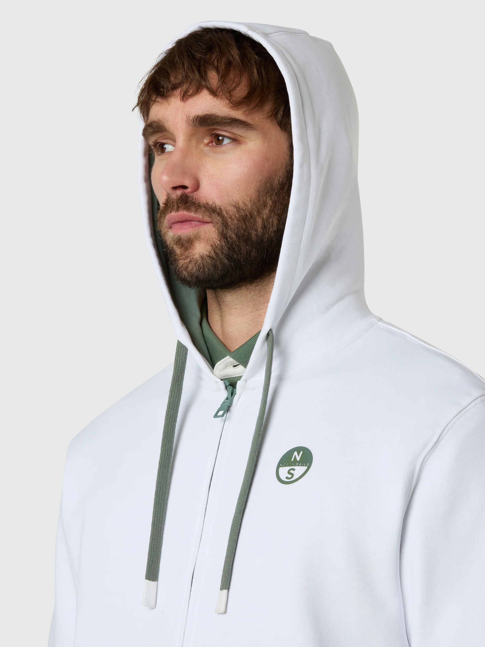 Full-zip hoodie with contrast logo - Image 6