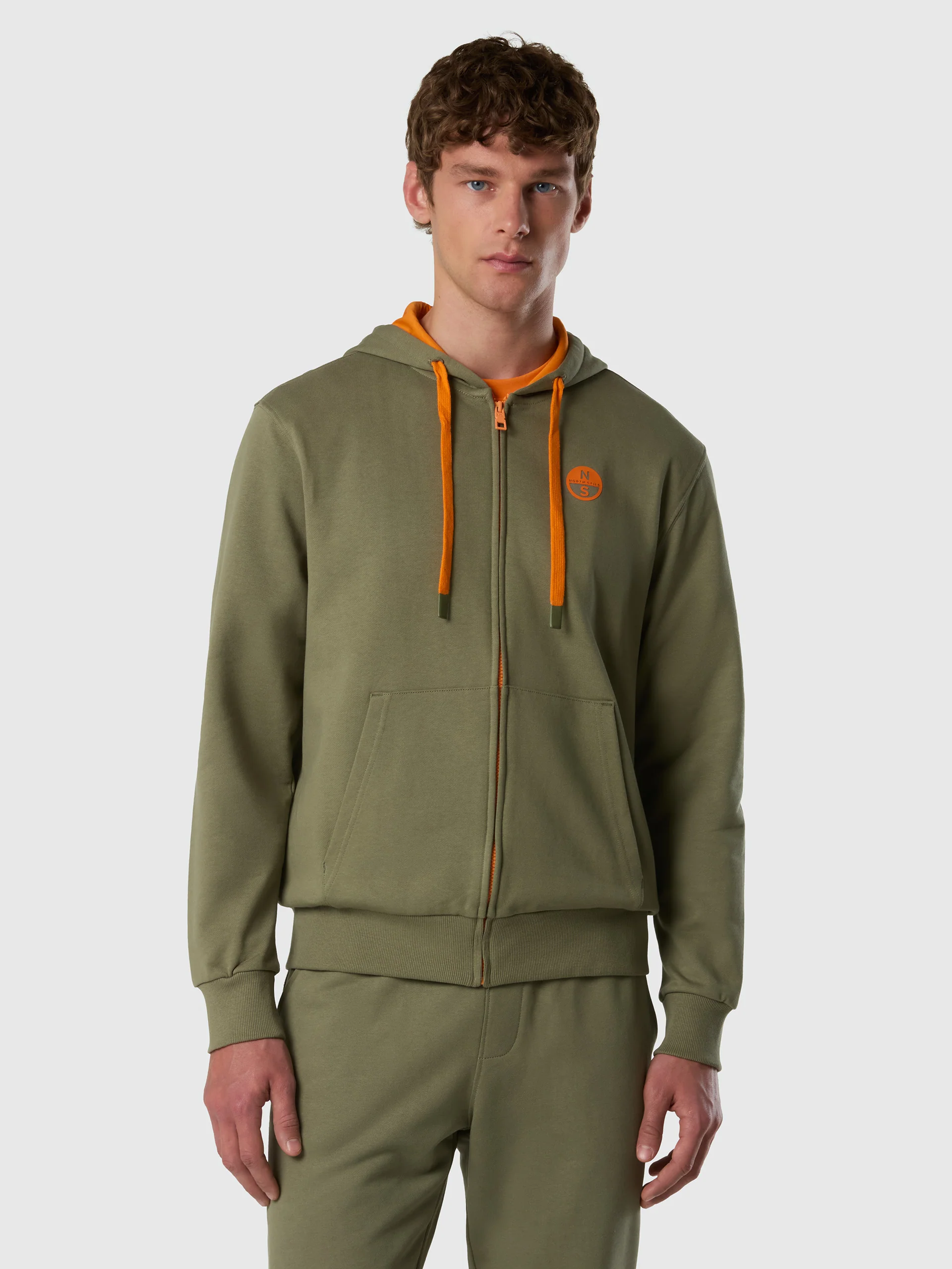 Full-zip hoodie with contrast logo - Image 7