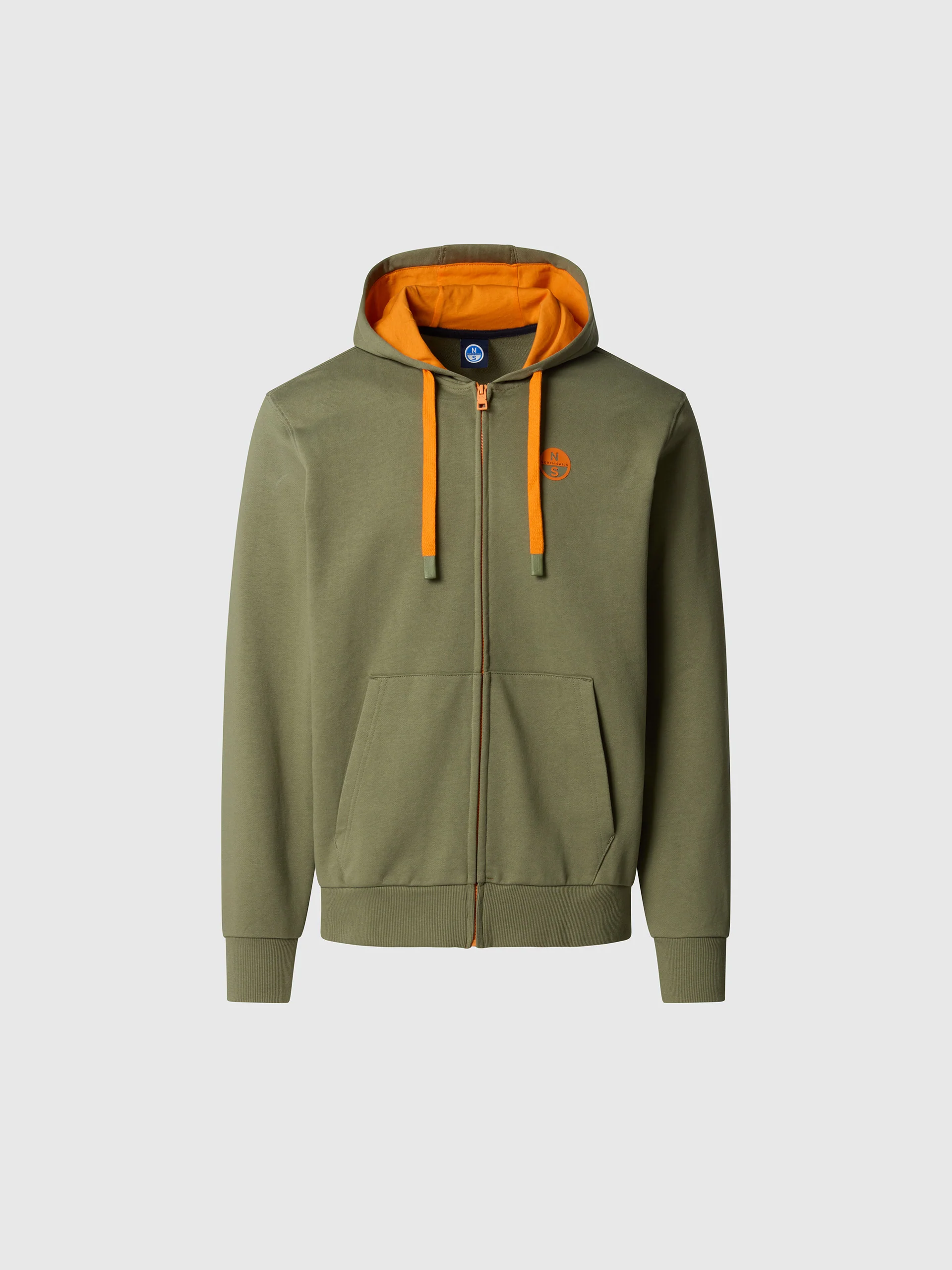 Full-zip hoodie with contrast logo - Image 9