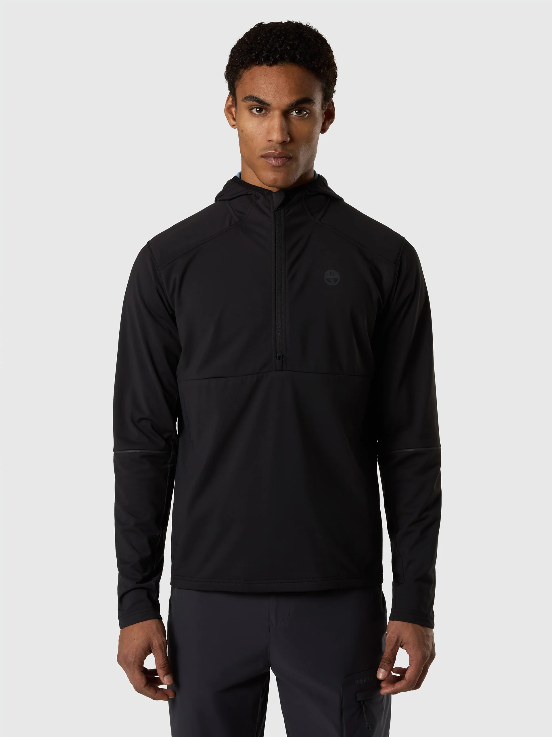 Brushed fleece half-zip hoodie - Image 8