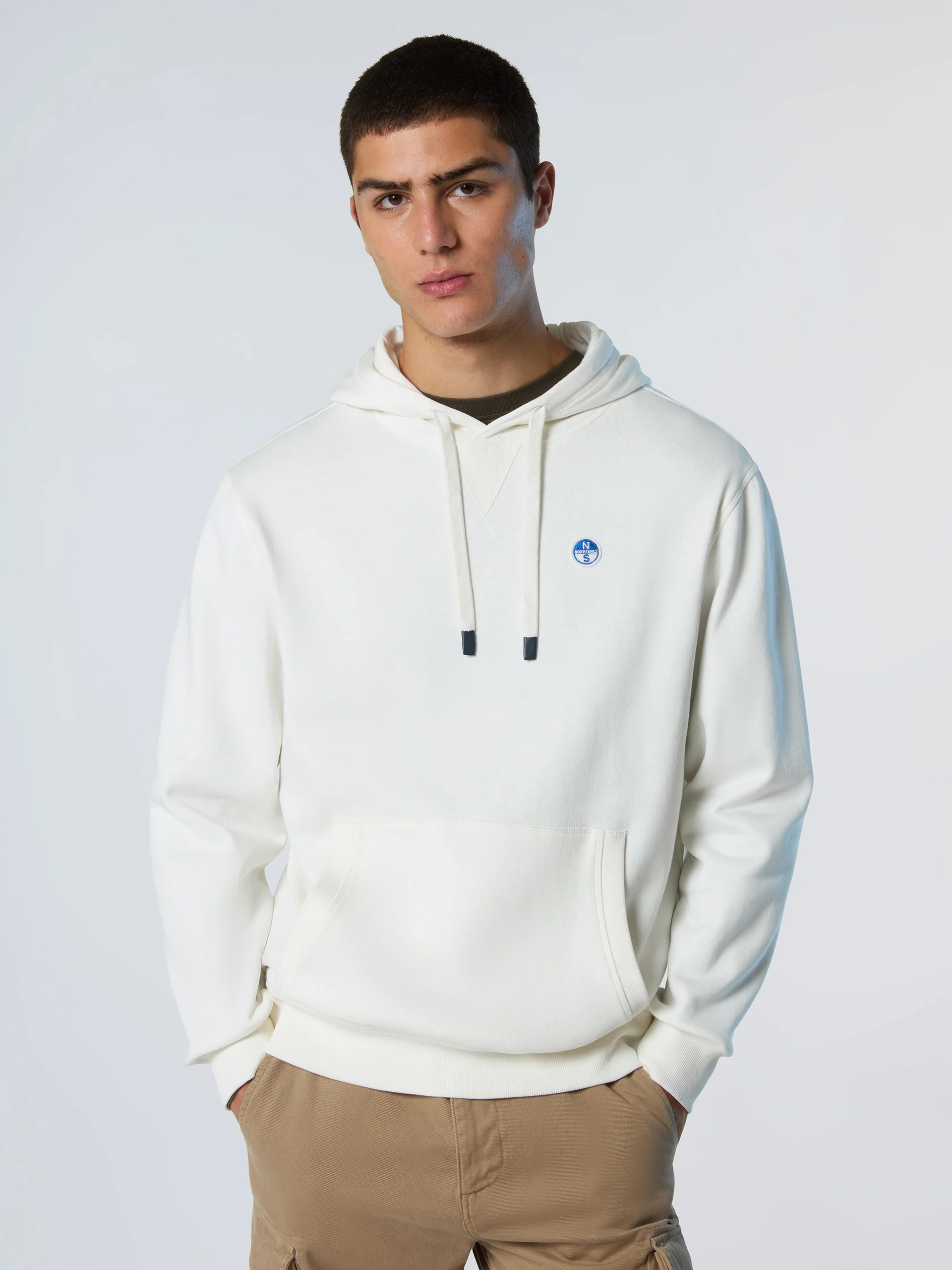 Hoodie with logo patch