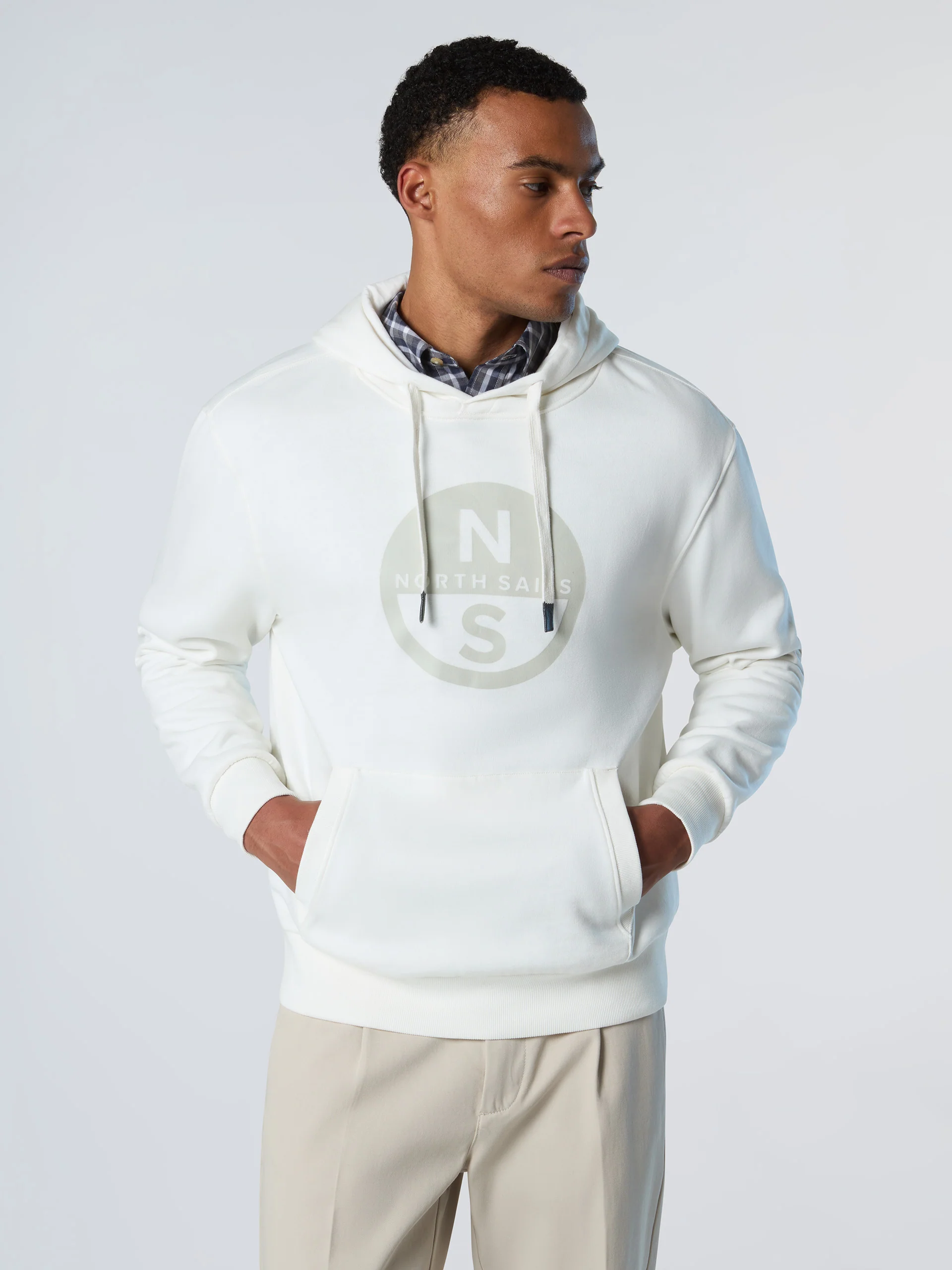 Hoodie with maxi logo print