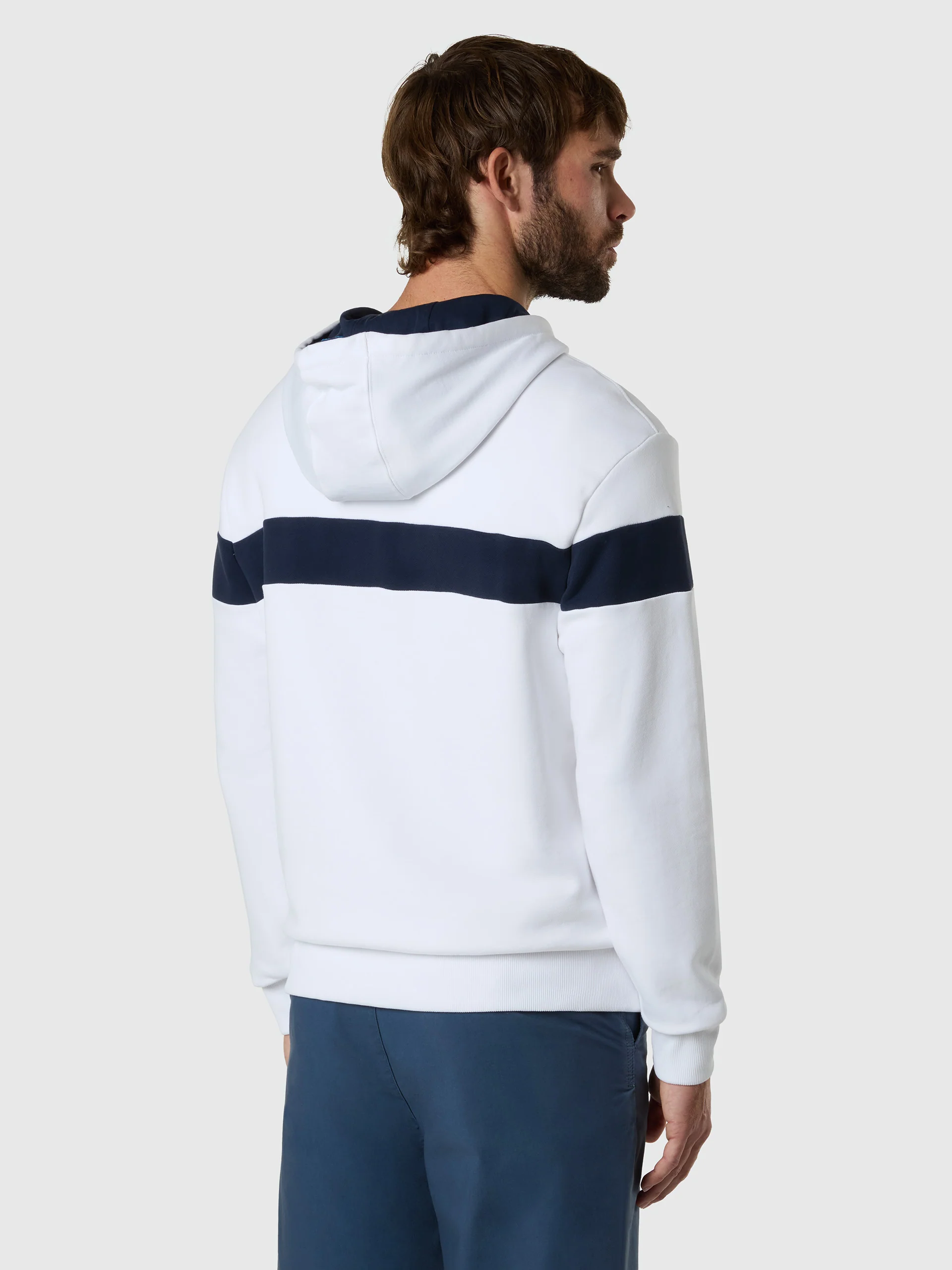 Hoodie with color-block stripe - Image 4