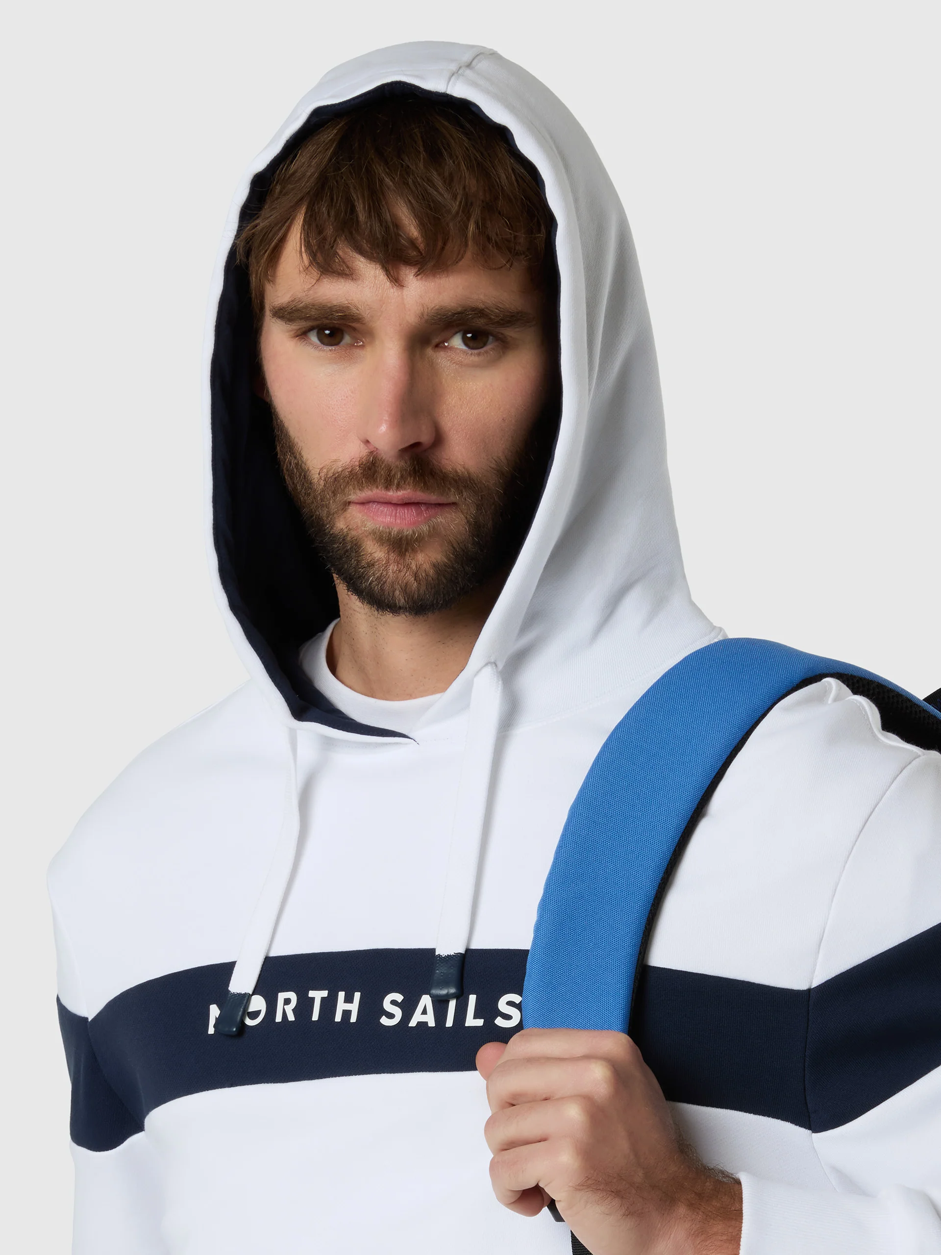 Hoodie with color-block stripe - Image 7