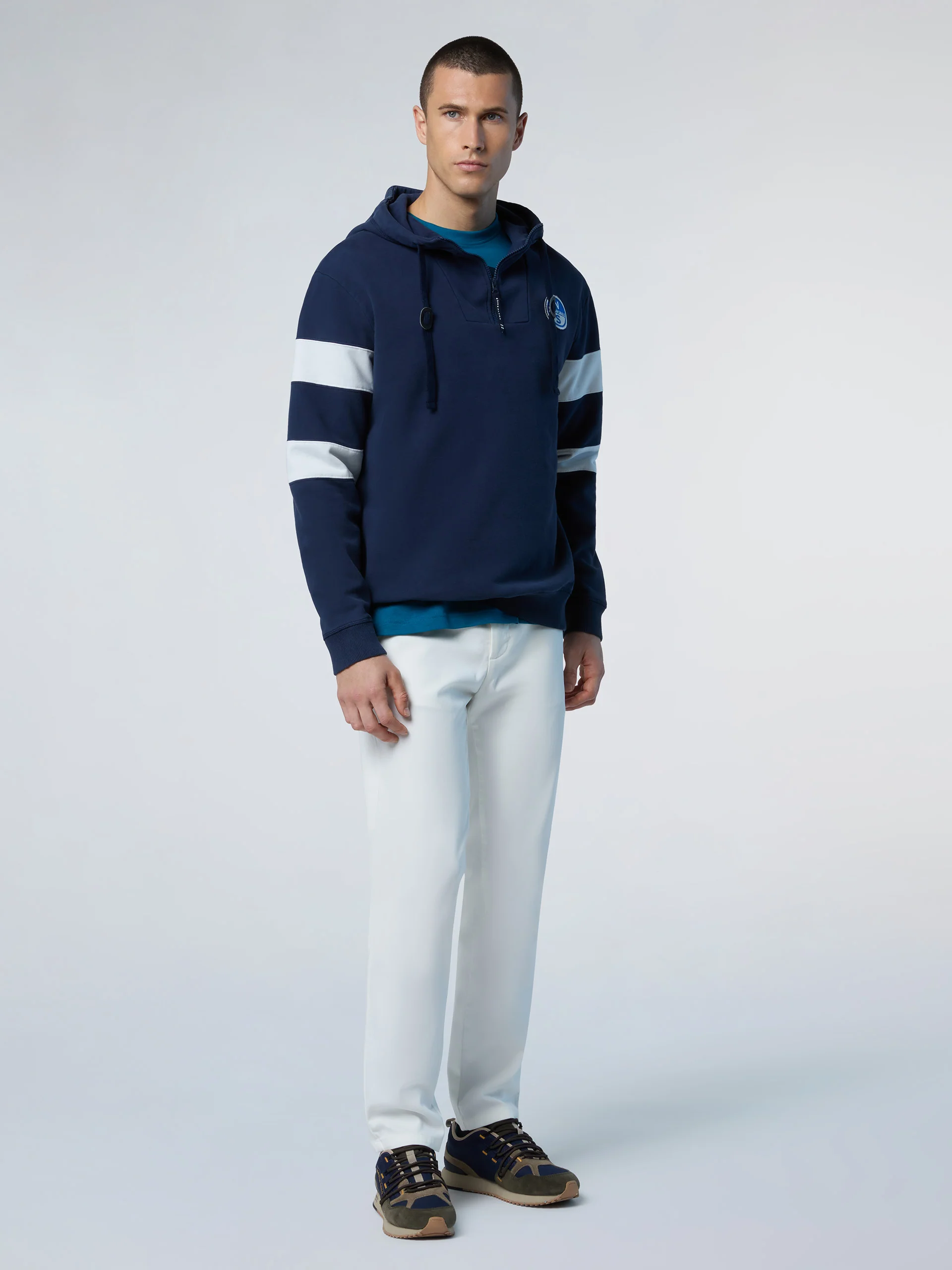 Hoodie with sleeve stripes - Image 11