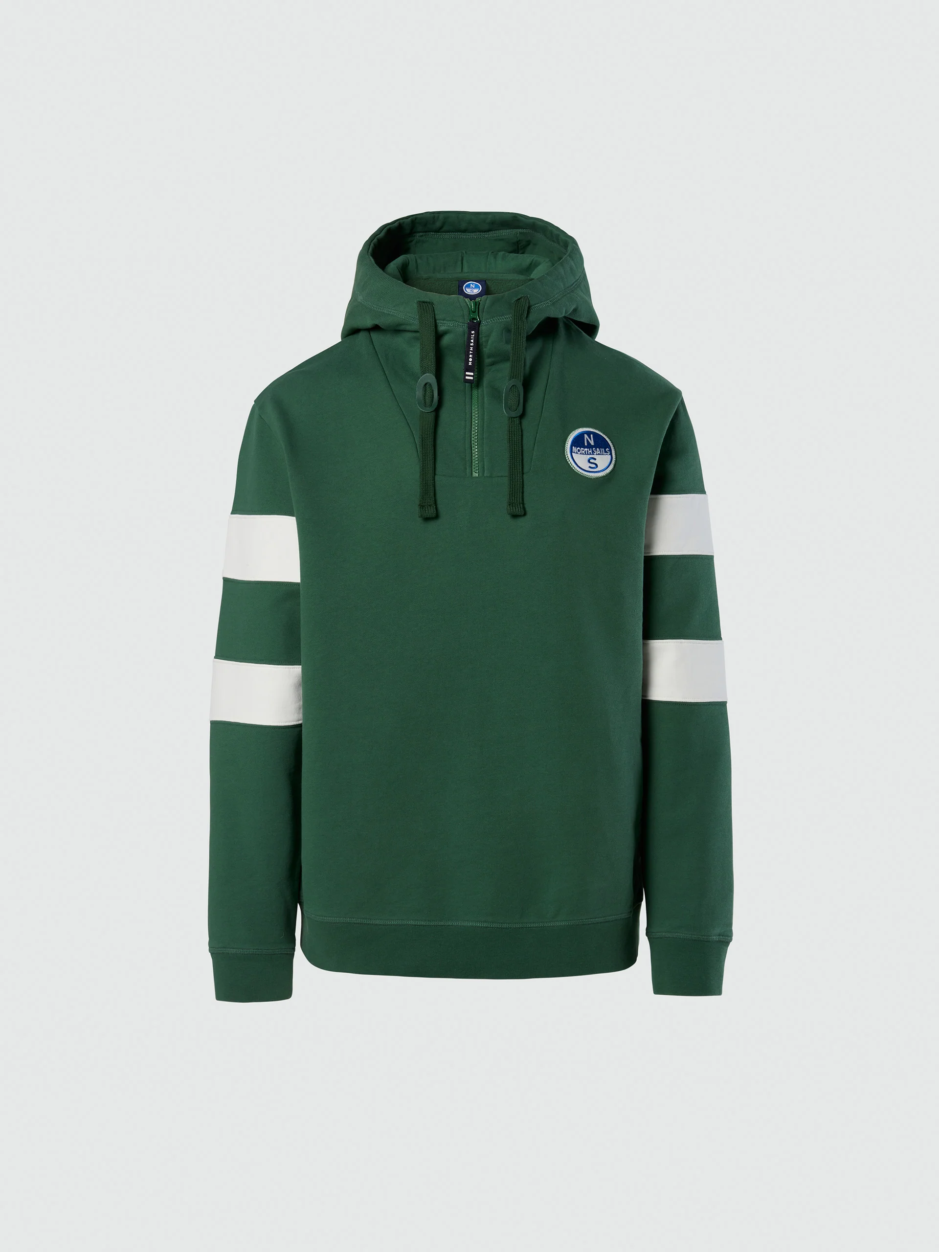 Hoodie with sleeve stripes - Image 3
