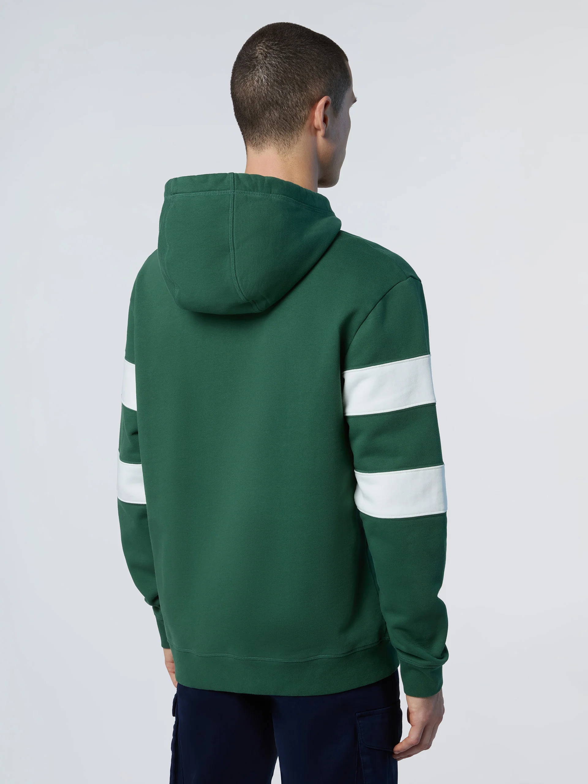Hoodie with sleeve stripes - Image 4