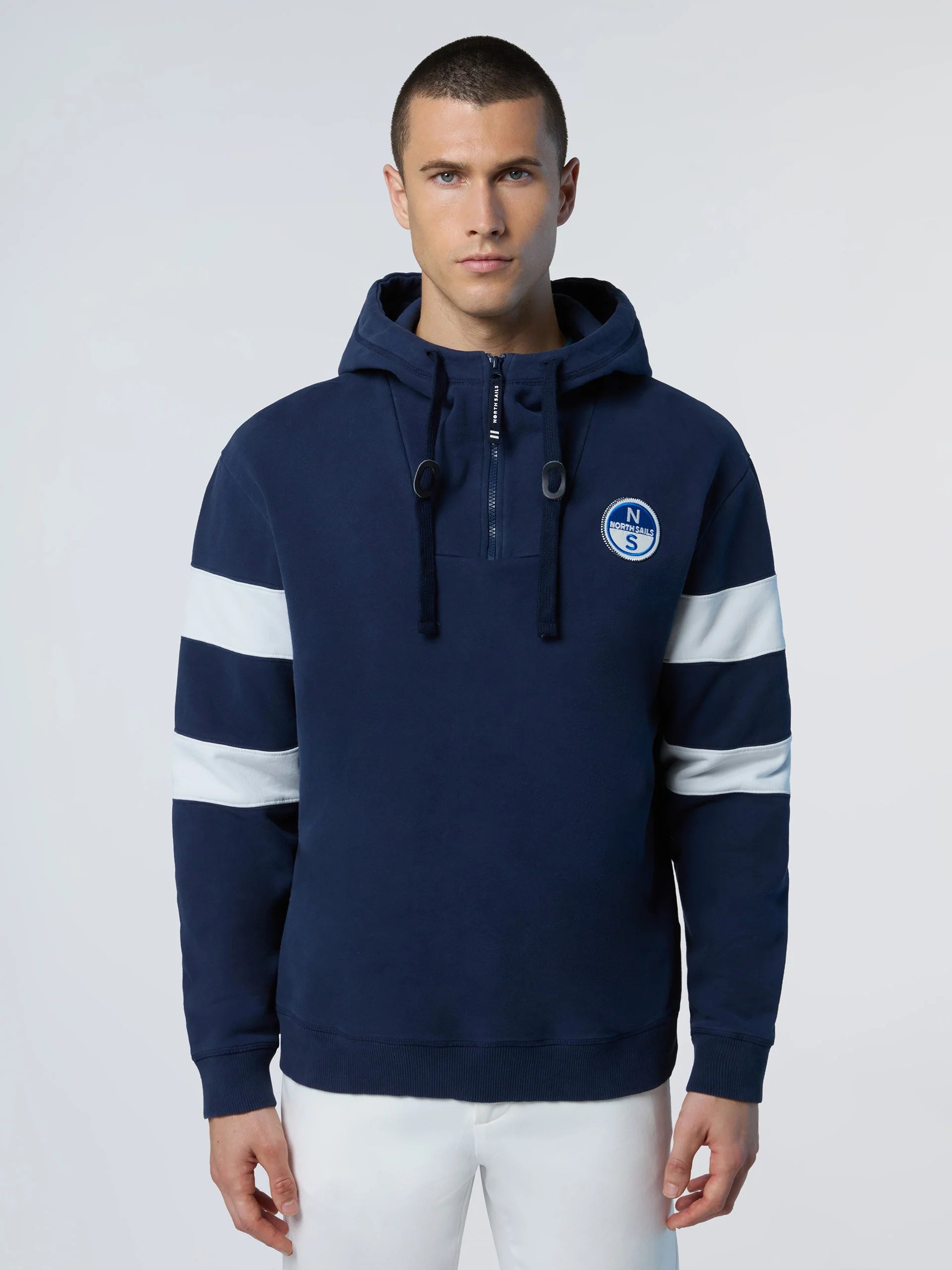 Hoodie with sleeve stripes - Image 7