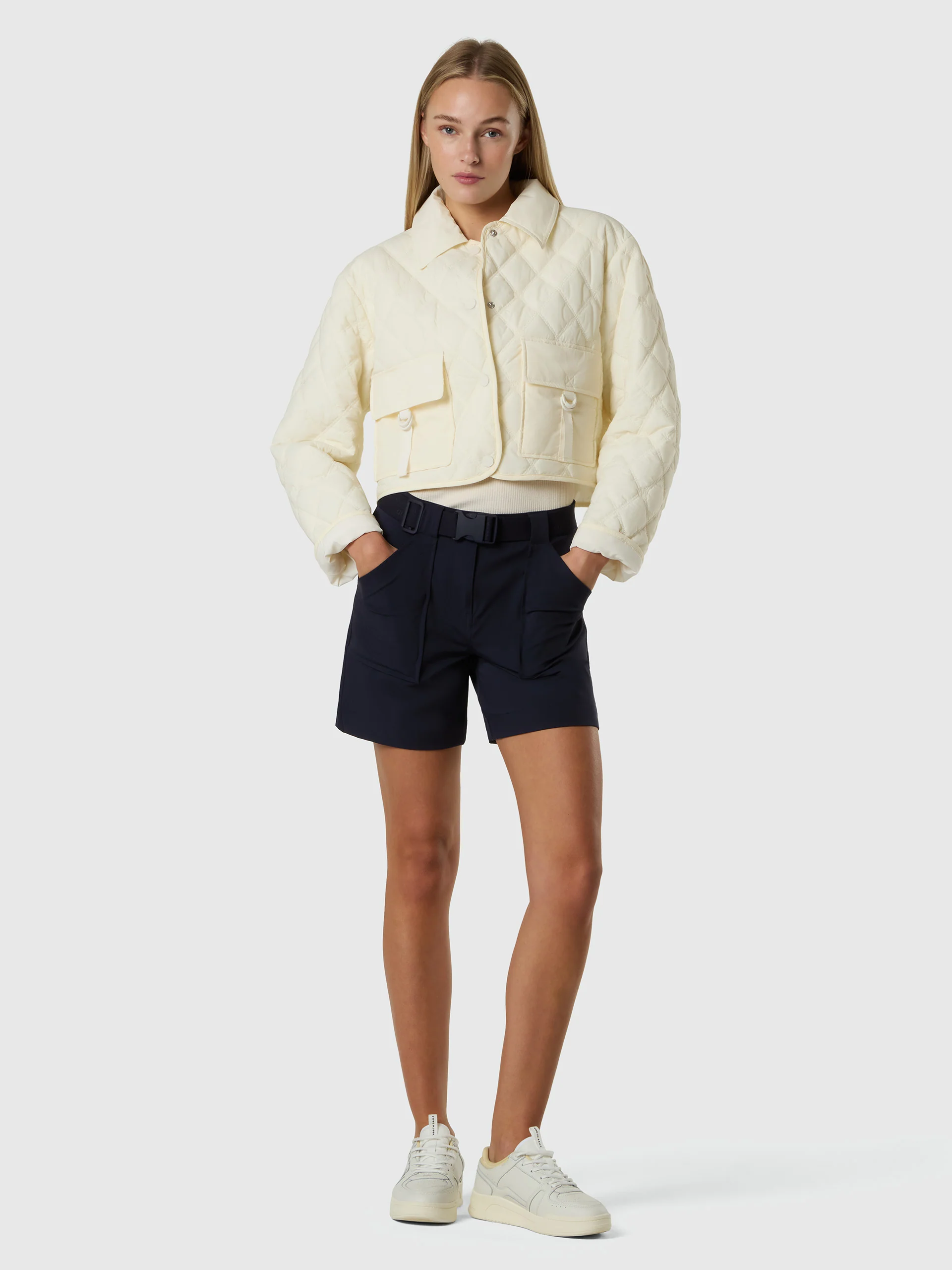 GUESS X NORTH SAILS QUILTED CROPPED JACKET