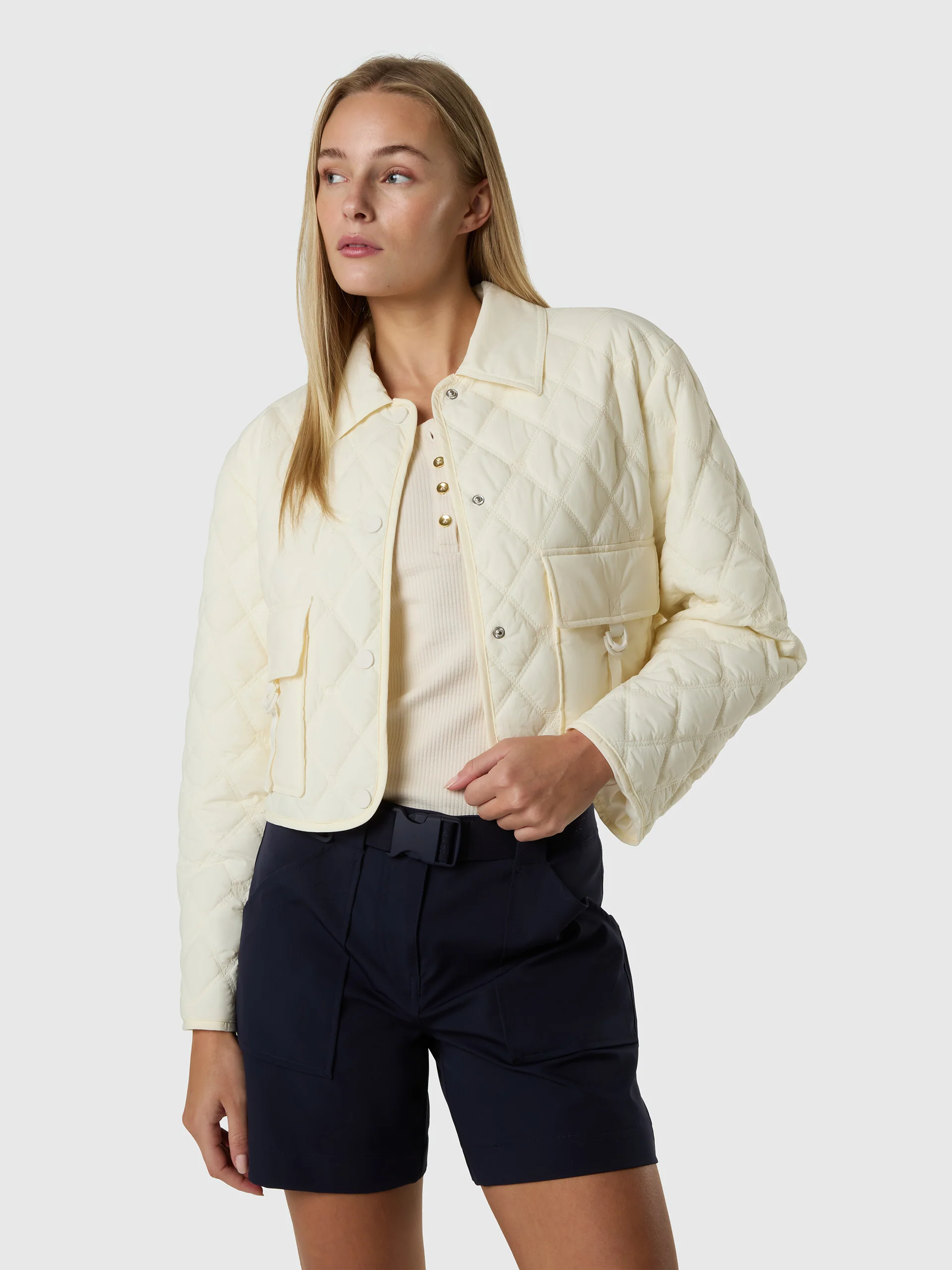 GUESS X NORTH SAILS QUILTED CROPPED JACKET - Image 5